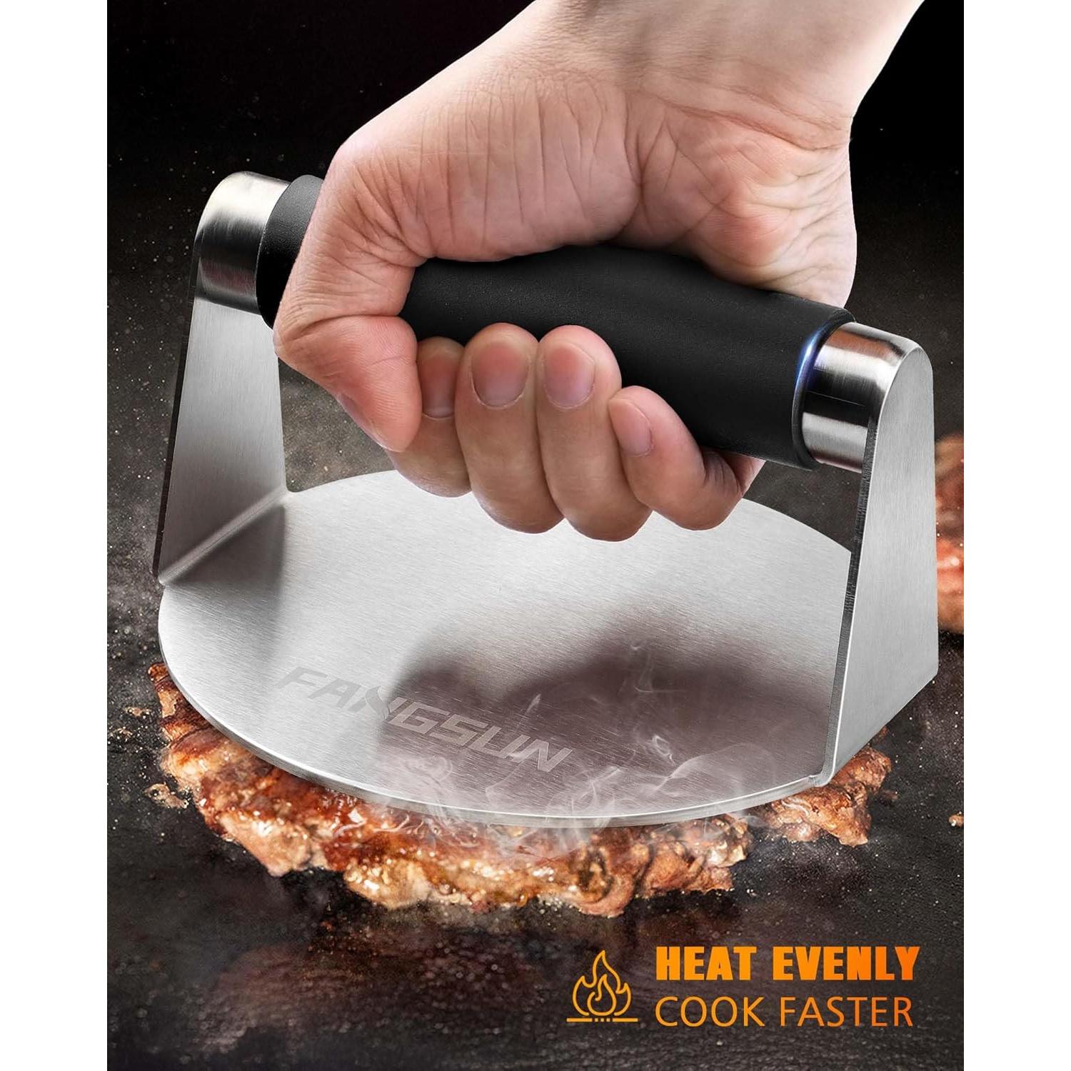 Prensa de Hamburguesas FANGSUN Acero Inoxidable 14,73 cm