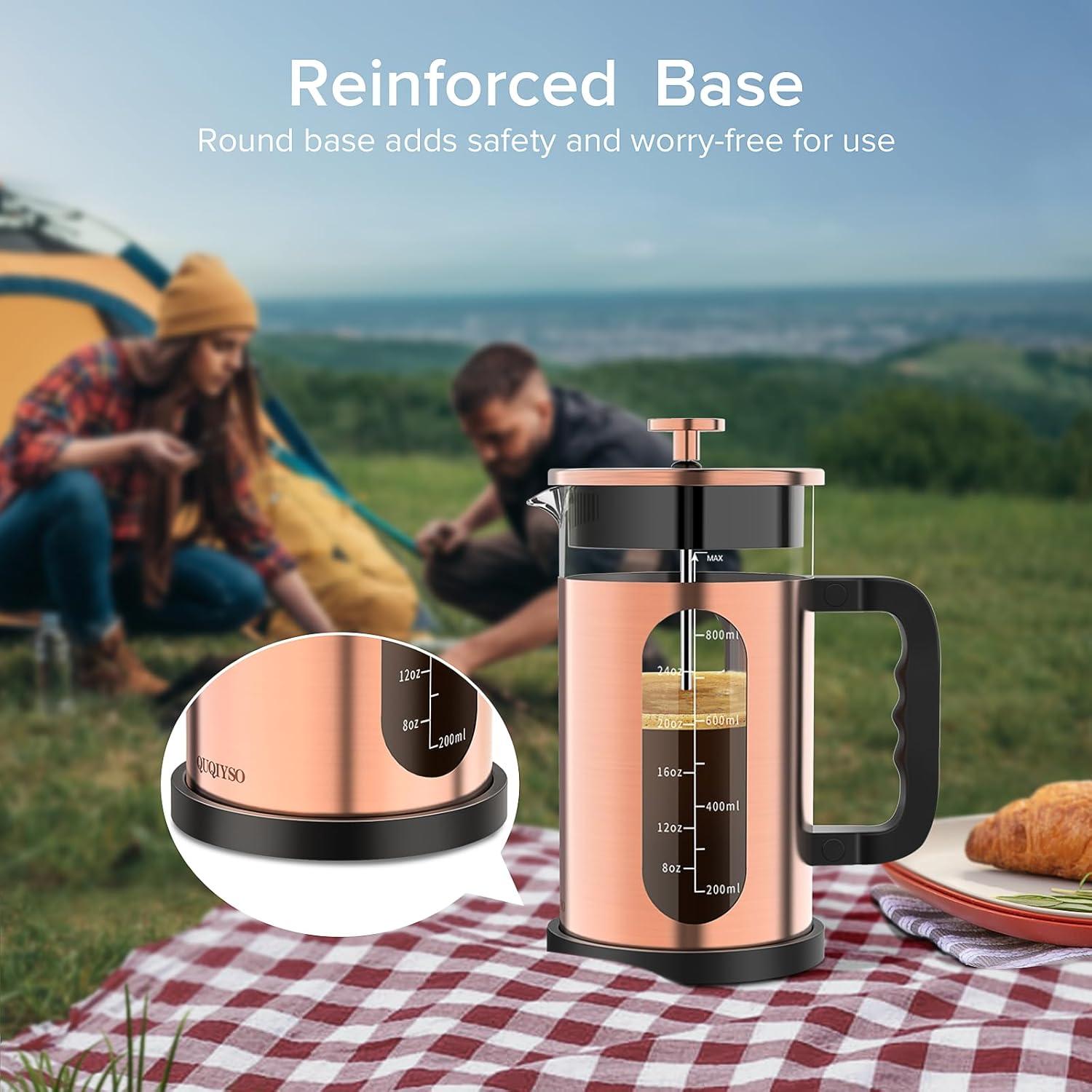 Cafetera Prensa Francesa QUQIYSO 1000 ml Acero Inoxidable