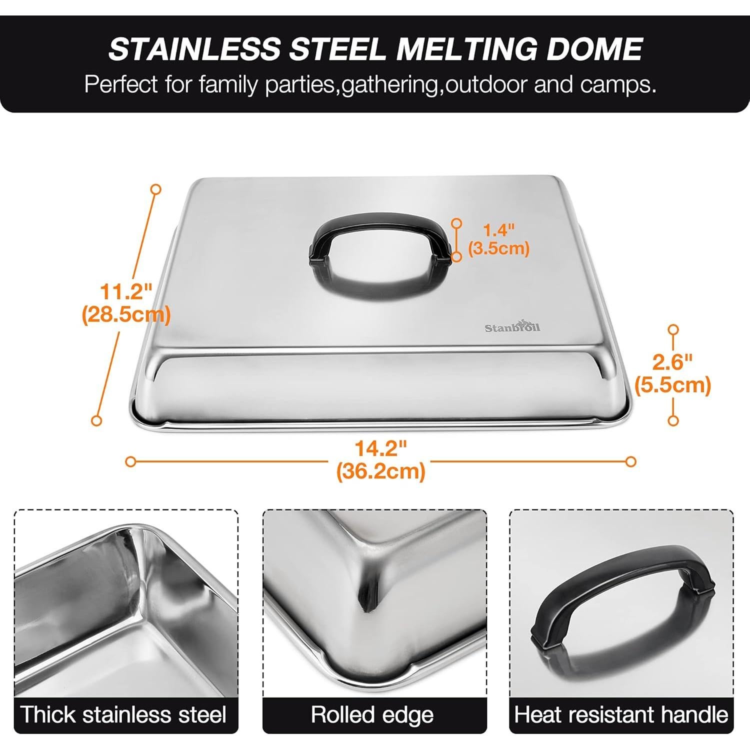 Kit de Parrilla Stanbroil: Dome de Derretir y Prensa Hierro