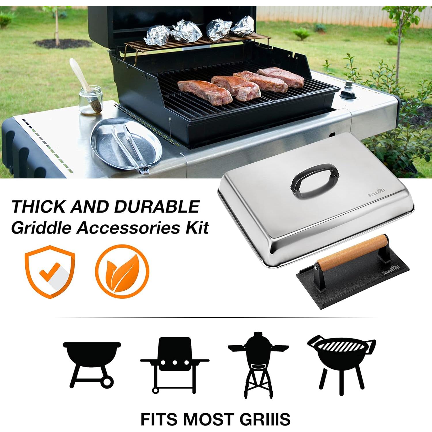 Kit de Parrilla Stanbroil: Dome de Derretir y Prensa Hierro