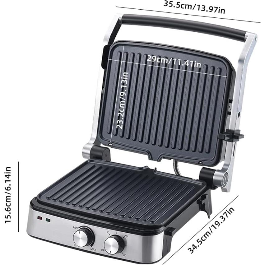 Prensa de Panini Eléctrica Vivicreate 5 en 1 Acero Inoxidable