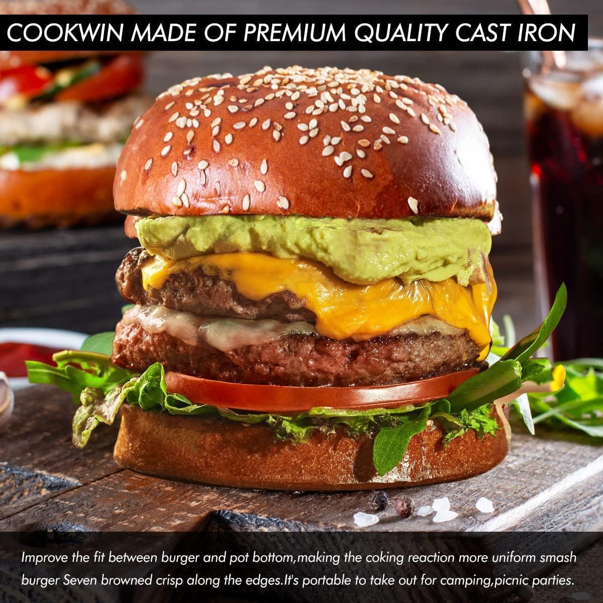 Prensa de Hamburguesa COOKWIN 15,24 cm Hierro Fundido