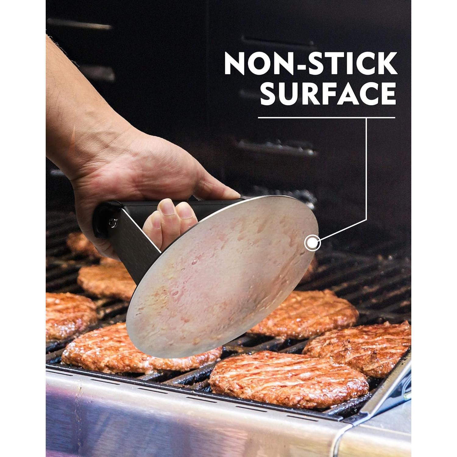 Prensa de Hamburguesas BS-VOG Acero Inoxidable 16 cm Antiadherente