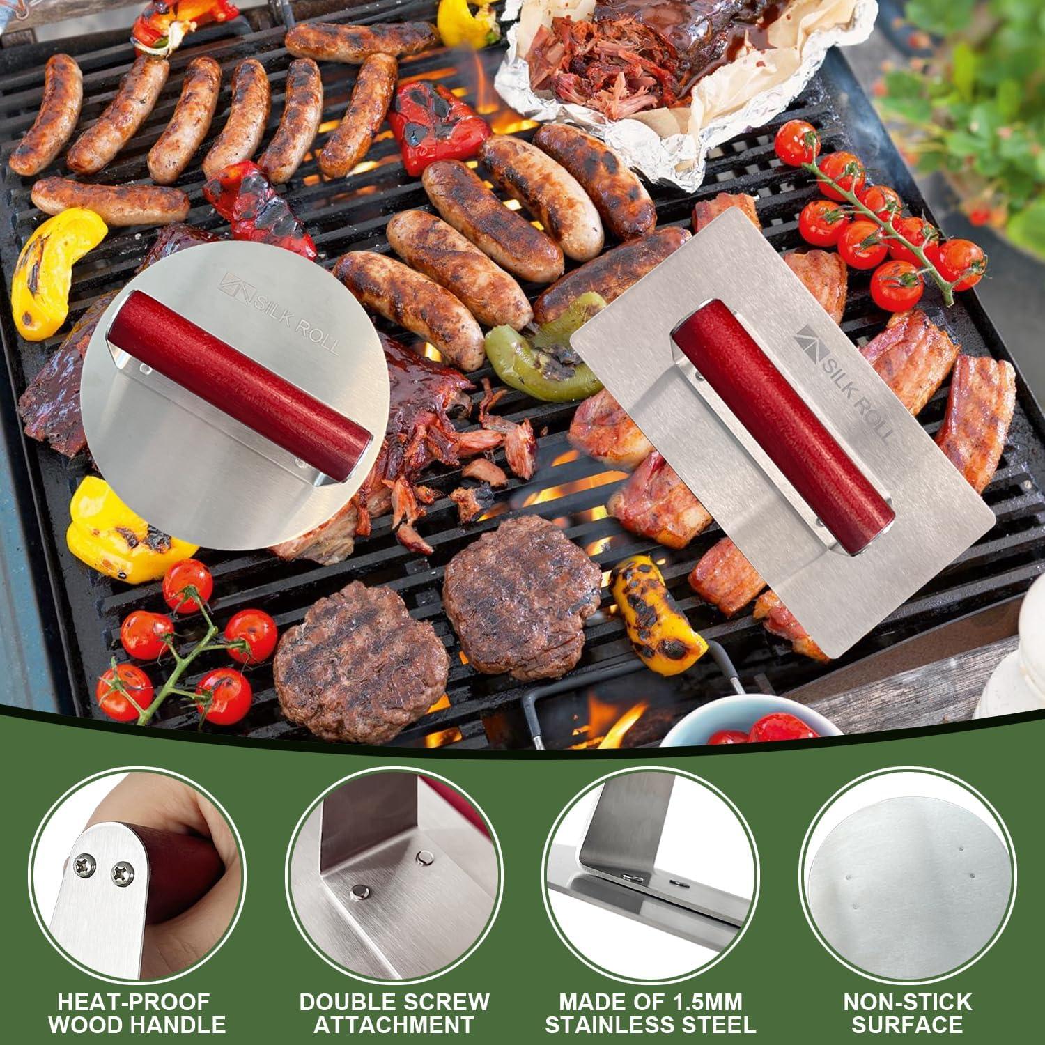 Prensa de Hamburguesas Acero Inoxidable SILK ROLL 21x16 cm