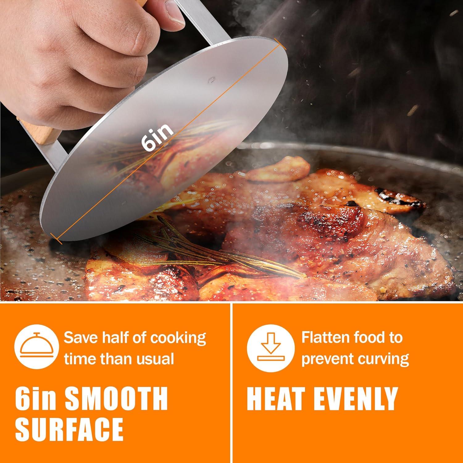 Prensa para Hamburguesas Bodkar Acero Inoxidable 15 cm