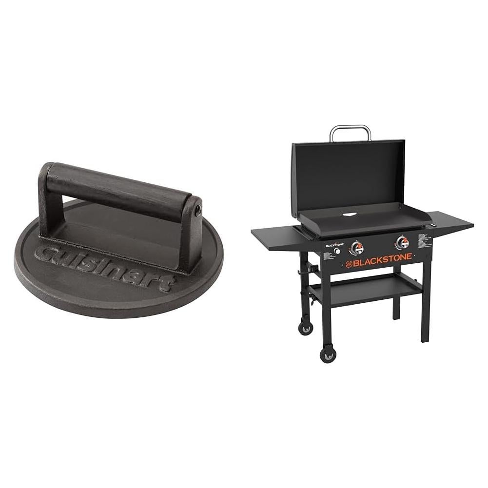 Prensa de Hamburguesas Cuisinart Hierro Fundido + Plancha Blackstone 71cm