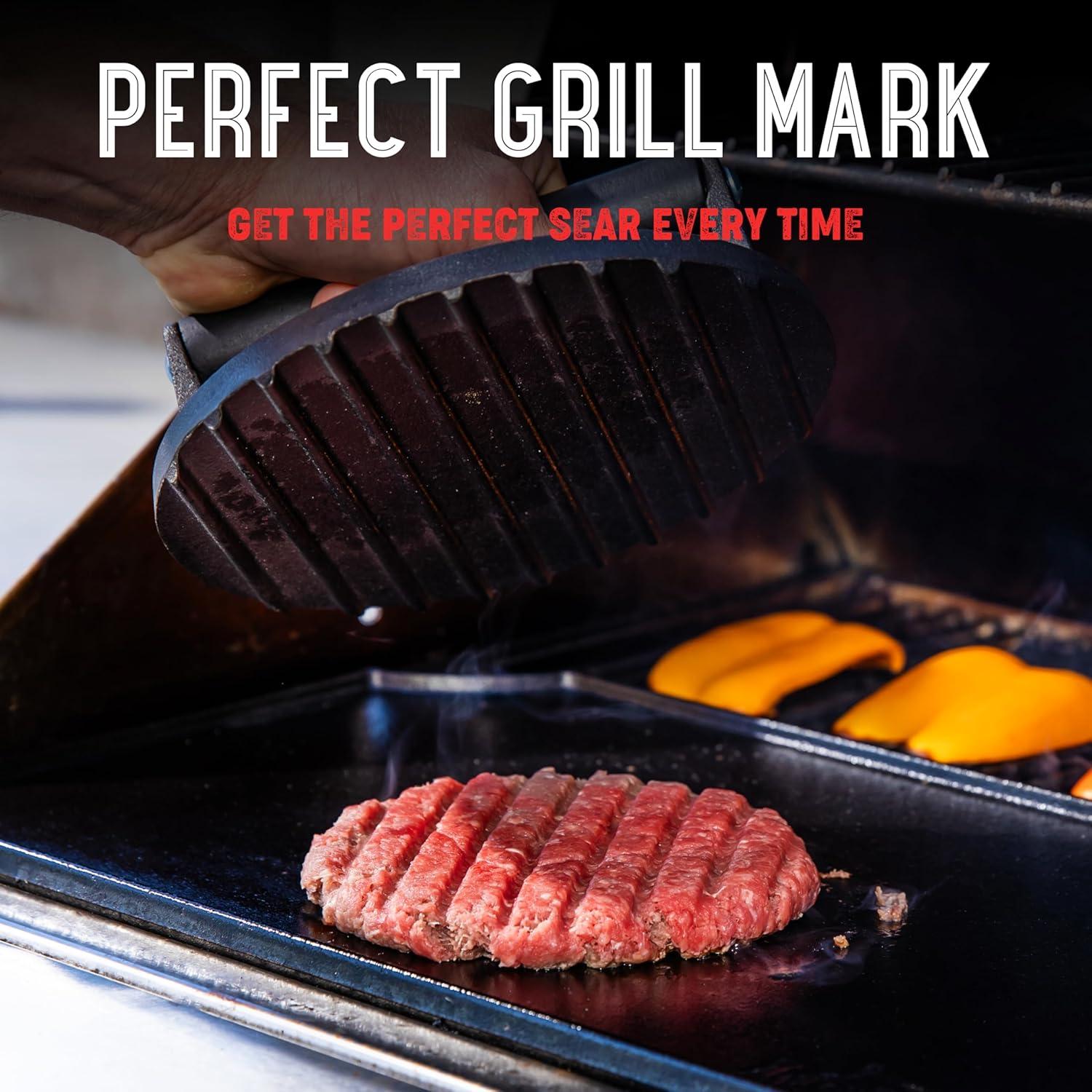 Prensa para Hamburguesas SHIZZO de Hierro Fundido 17,8 cm