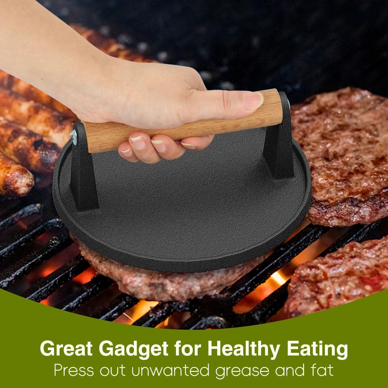 Prensa de Hamburguesas Wildone Hierro Fundido 25,5x19 cm