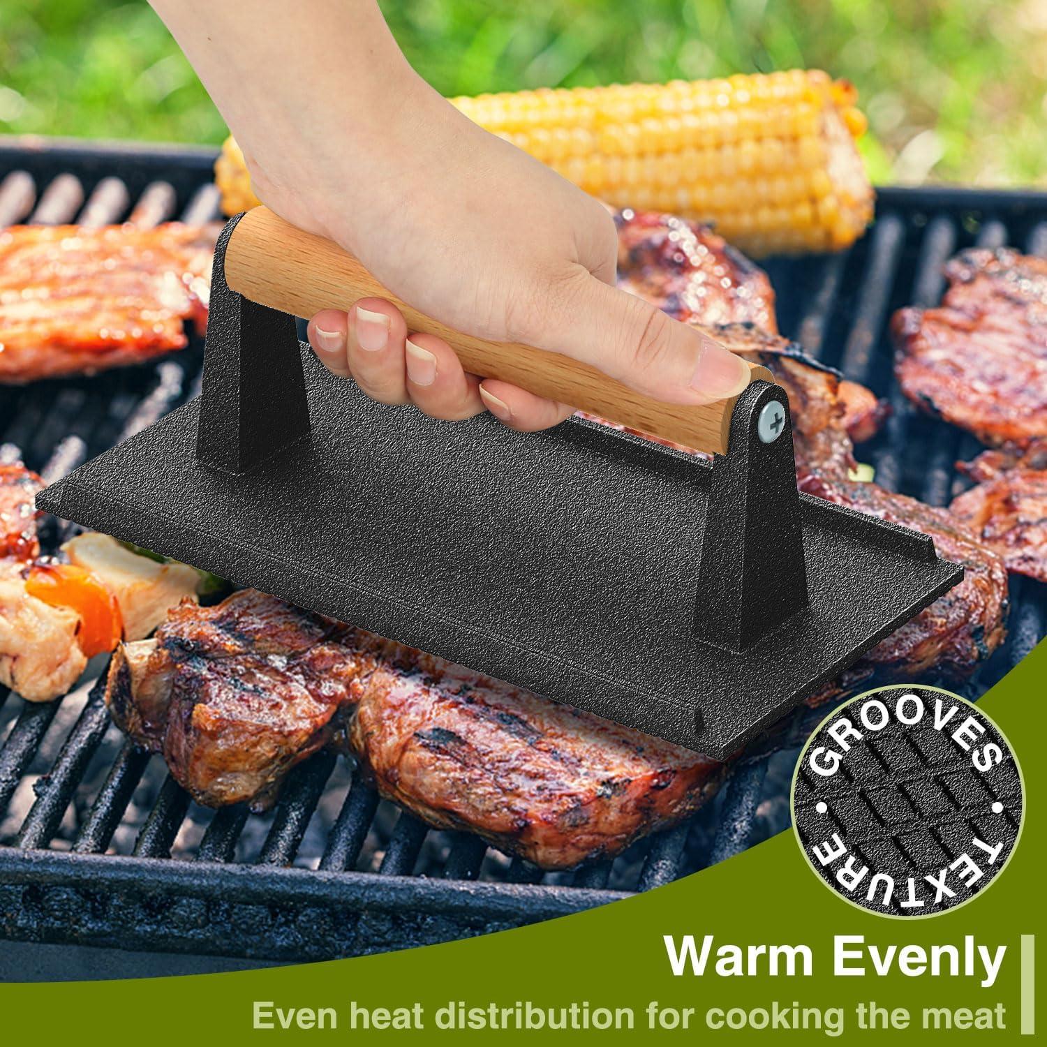 Prensa de Hamburguesas Wildone Hierro Fundido 25,5x19 cm