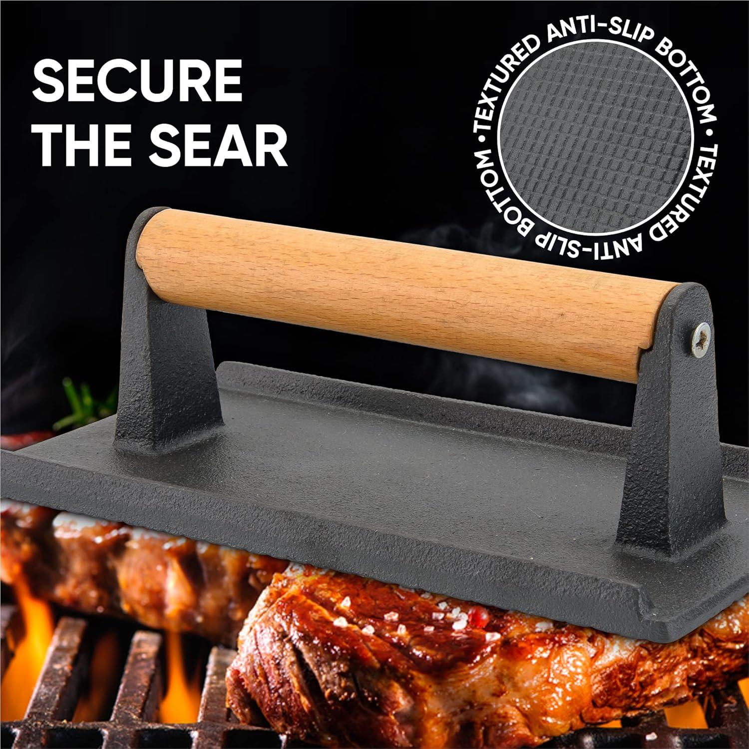 Prensa para Parrilla Cocina Alpina Hierro Fundido 20x11 cm