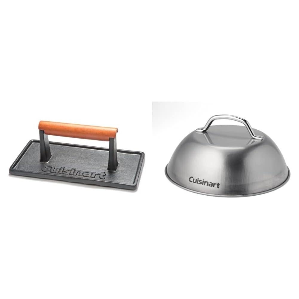 Prensa de Parrilla Hierro Fundido Cuisinart CGPR-221 + Dome 9"