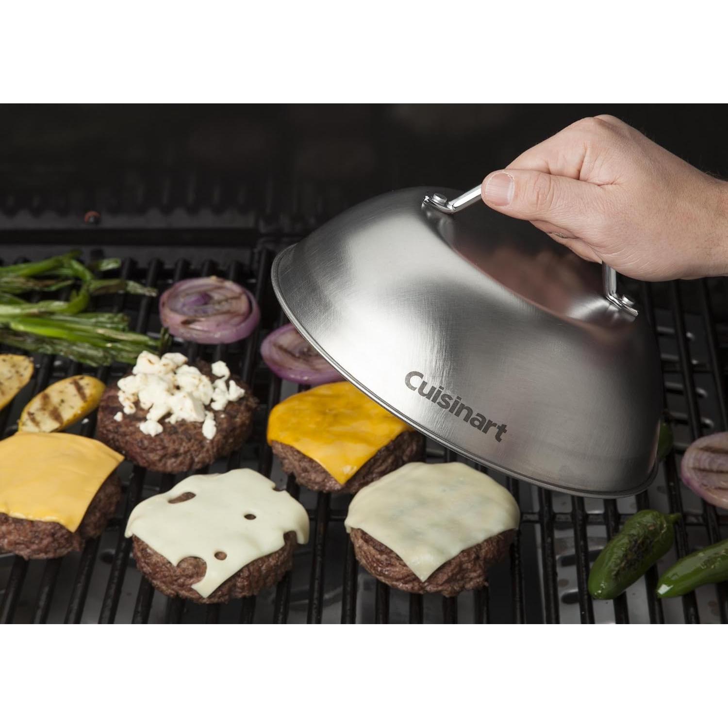 Prensa de Parrilla Hierro Fundido Cuisinart CGPR-221 + Dome 9"