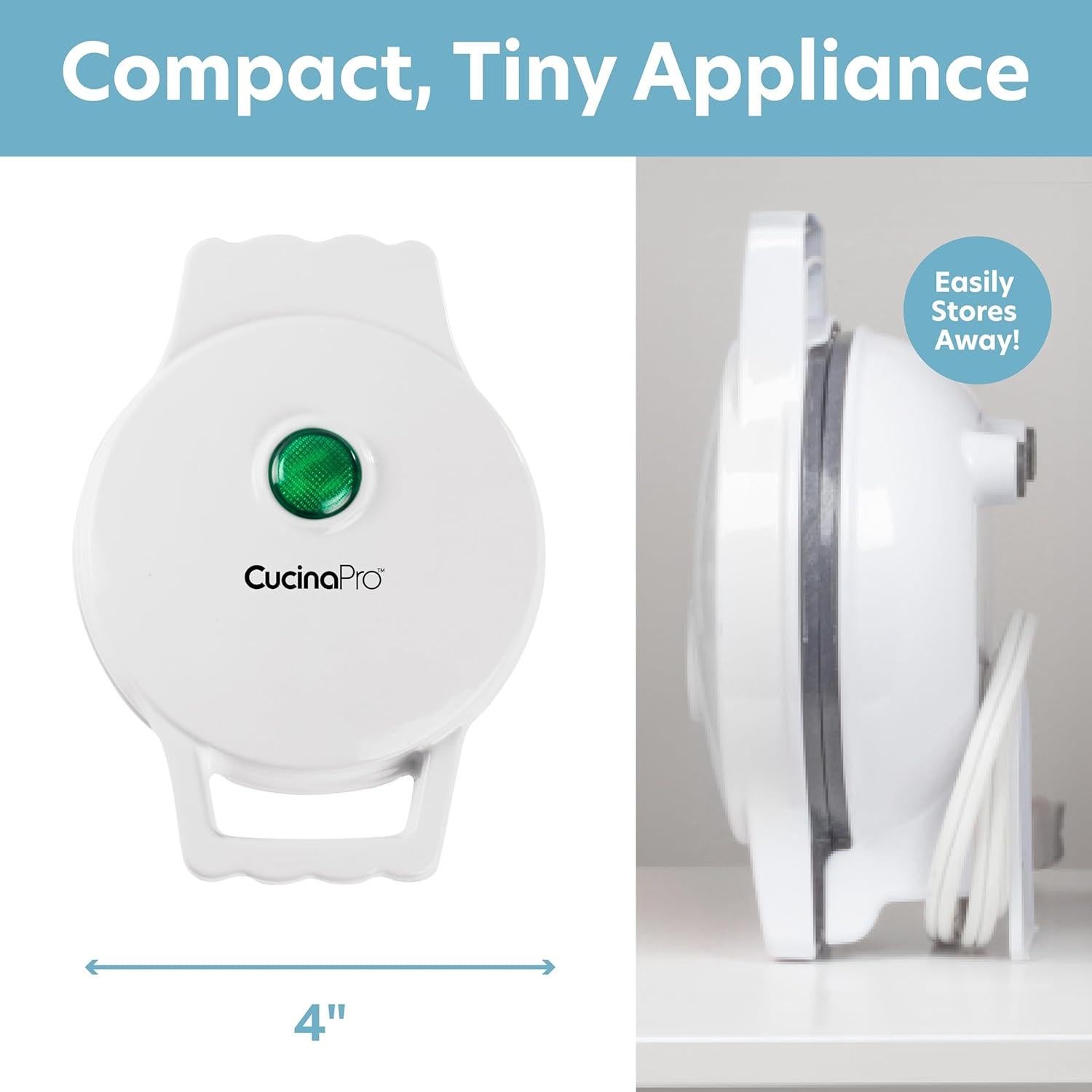 Hacedor de Pizzelle Eléctrico CucinaPro 10.16 cm Antiadherente