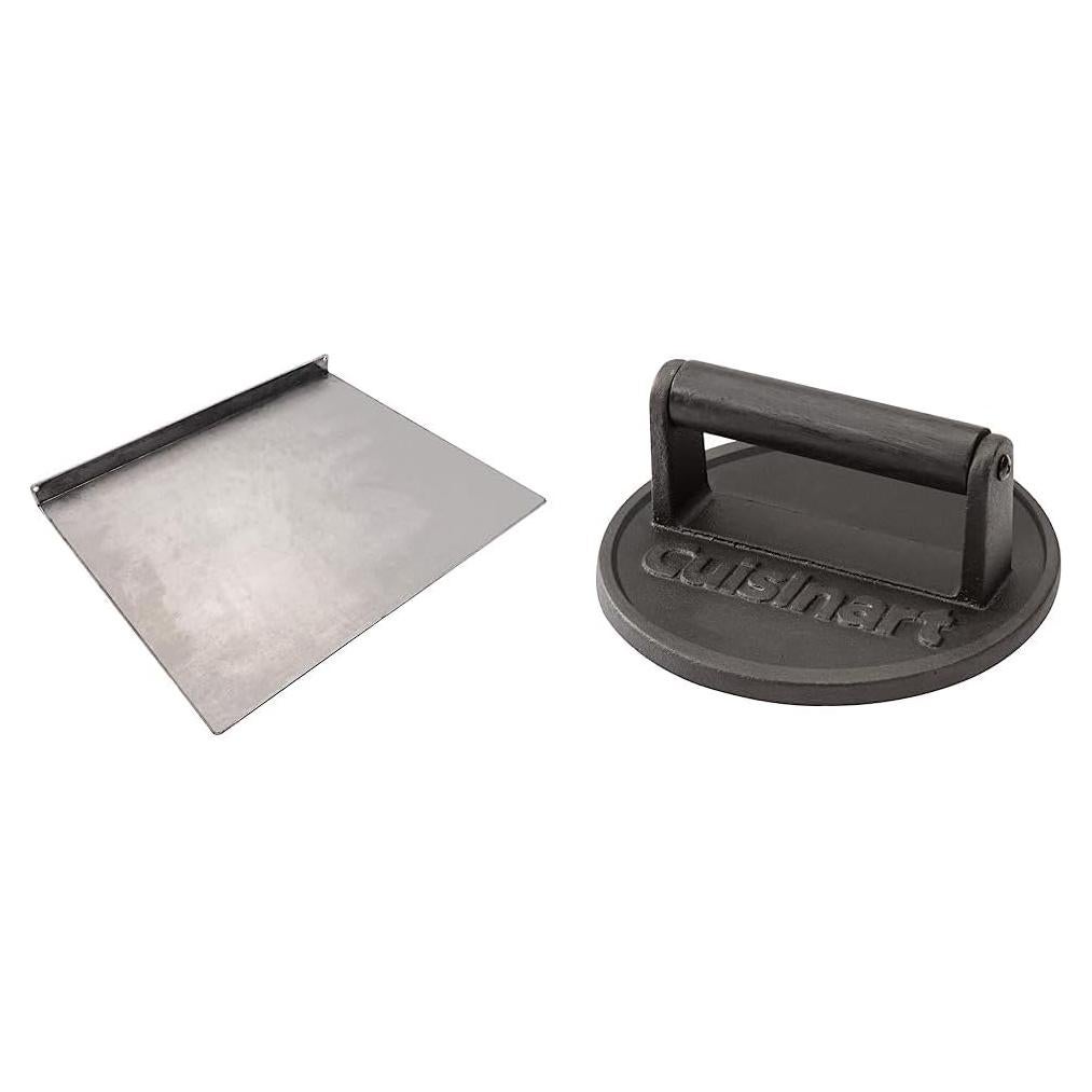 Piedra de Plancha Acero Carbono 45,72x38,1cm Char-Broil + Prensa Cuisinart