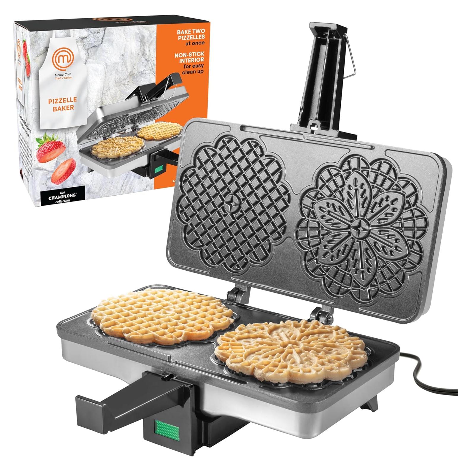 Prensa Eléctrica de Galletas Pizzelle MasterChef 5" Antiadherente