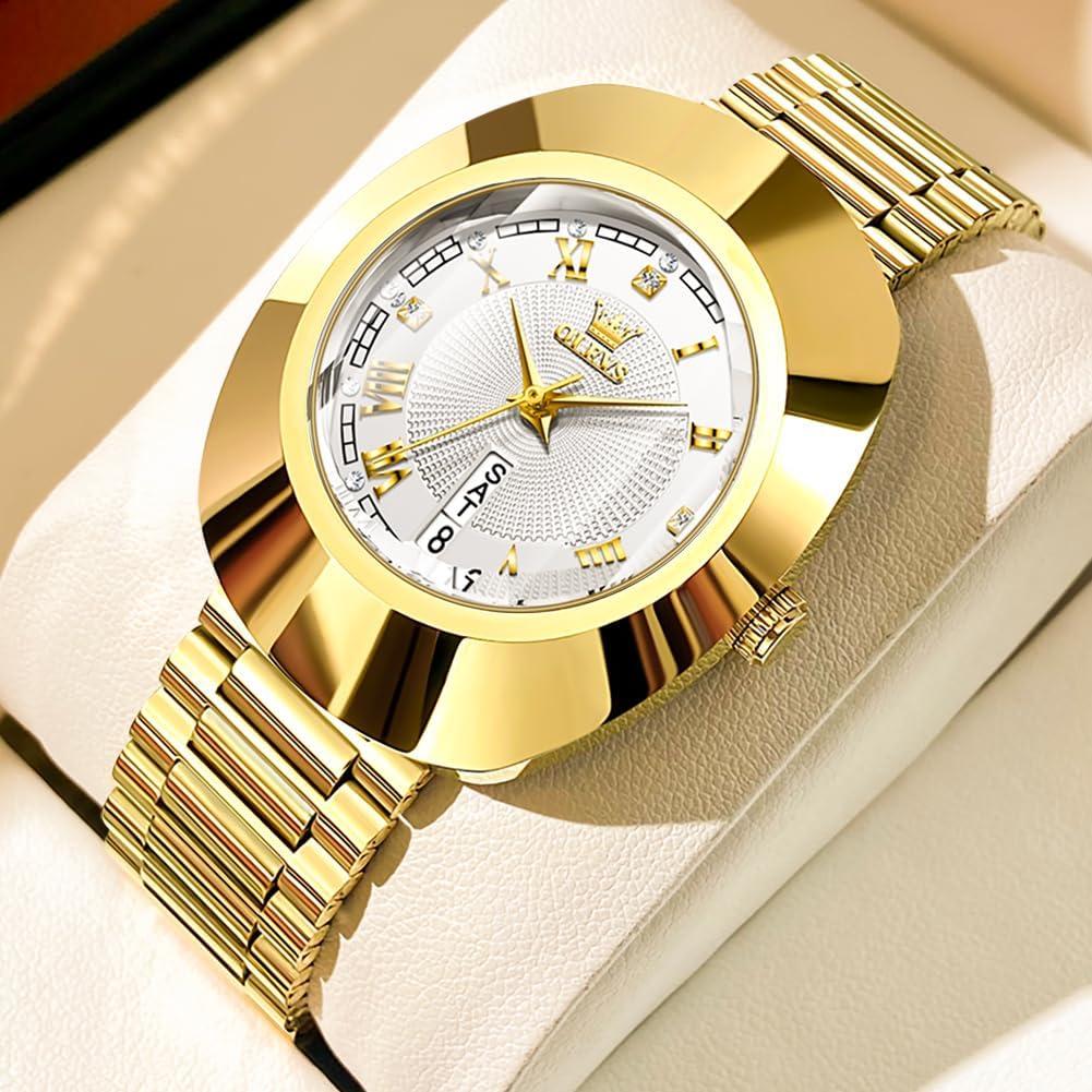 Reloj de Mujer OLEVS L7008 Oro con Diamante y Calendario