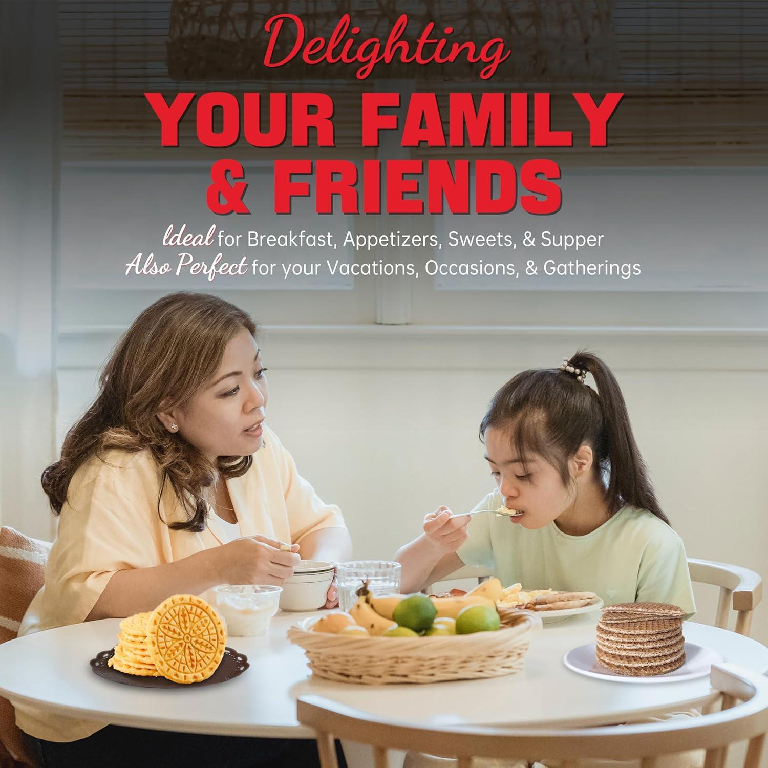 Mini Máquina de Pizzelle SugarWhisk 750W Anti-adherente