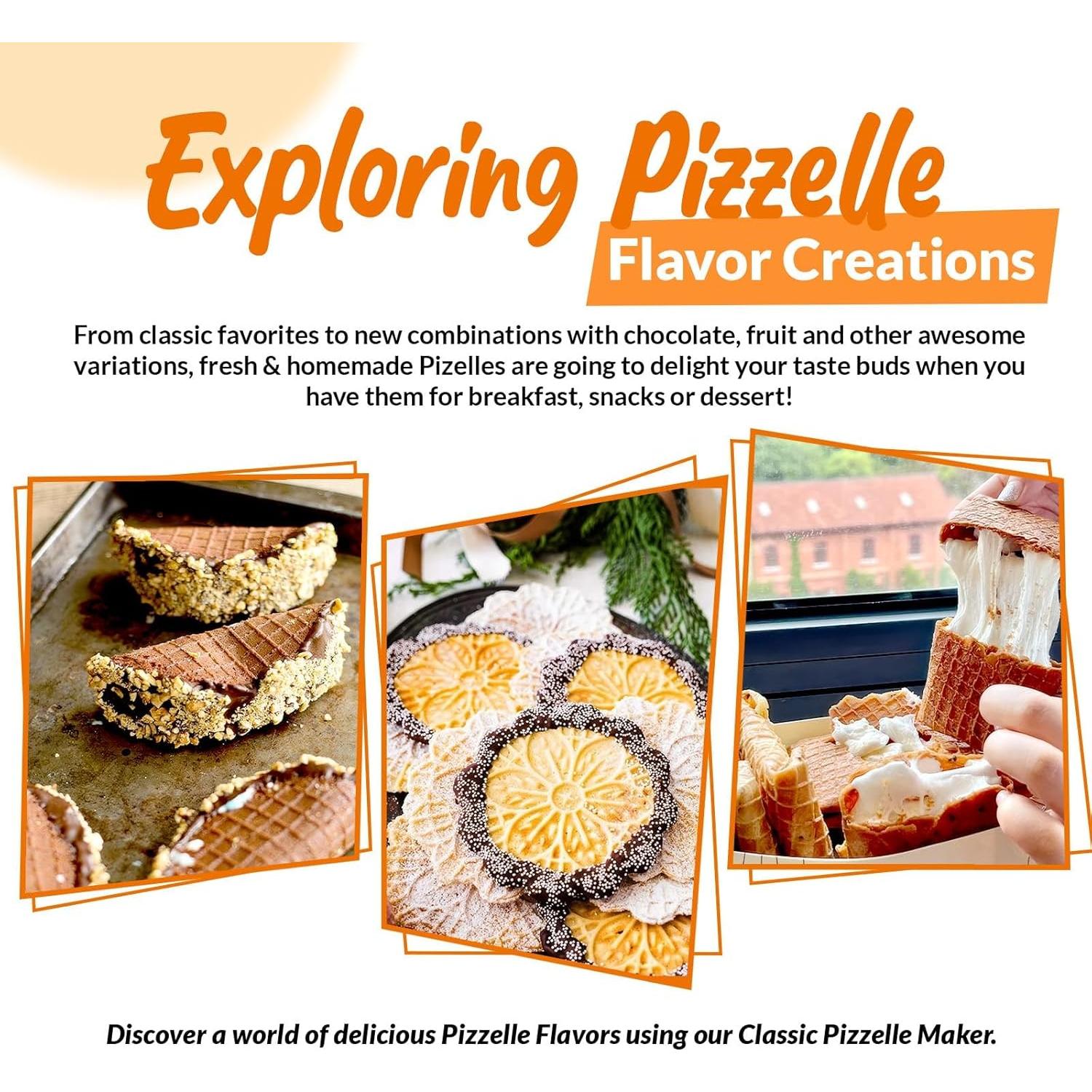 C. Palmer Extra Thin Pizzelle Iron, Model 7500, Electric Pizelle Maker, Made in America