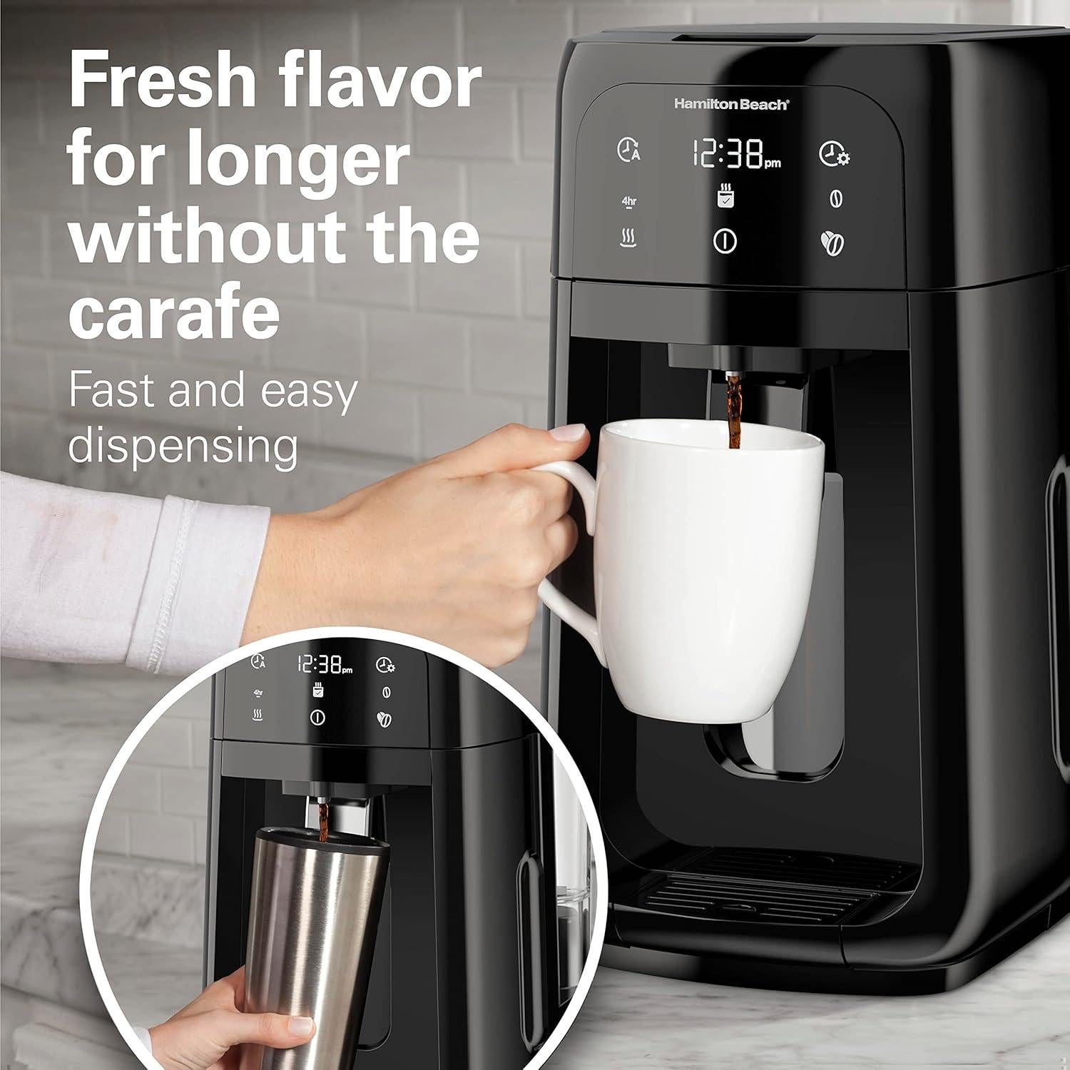 Cafetera de Goteo Programable Hamilton Beach 12 Tazas Negra