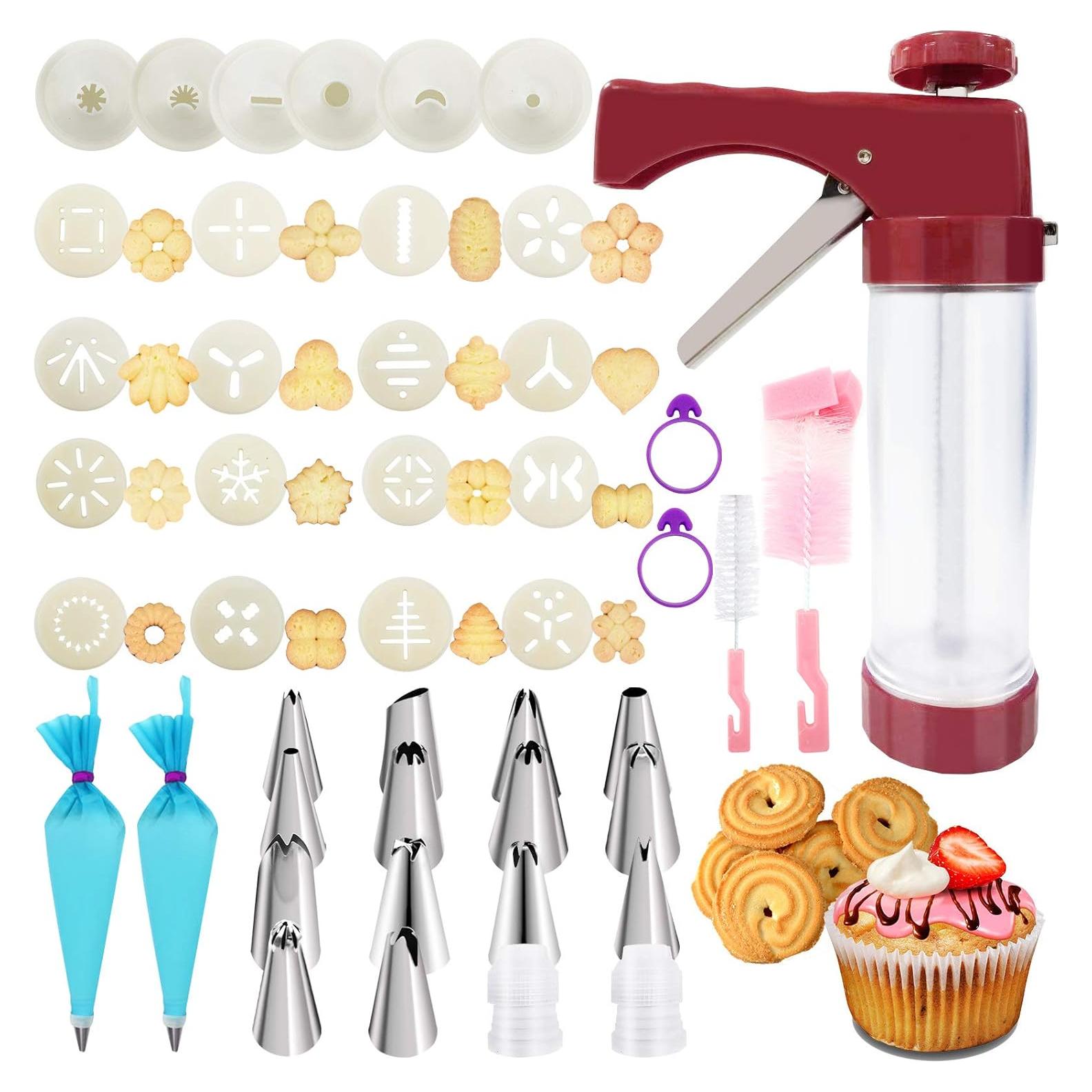 Kit de Prensa de Galletas 45PCS Gelme Nutri con Discos y Puntas