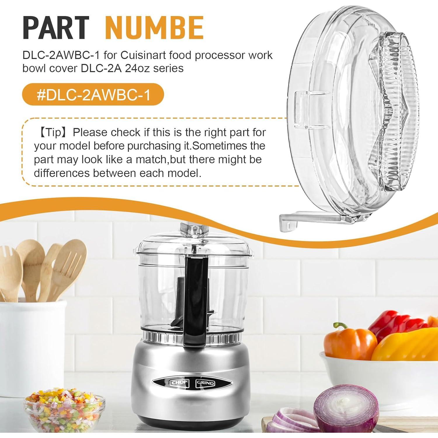 Tapa de Reemplazo para Procesador Cuisinart DLC-2A 3 Tazas