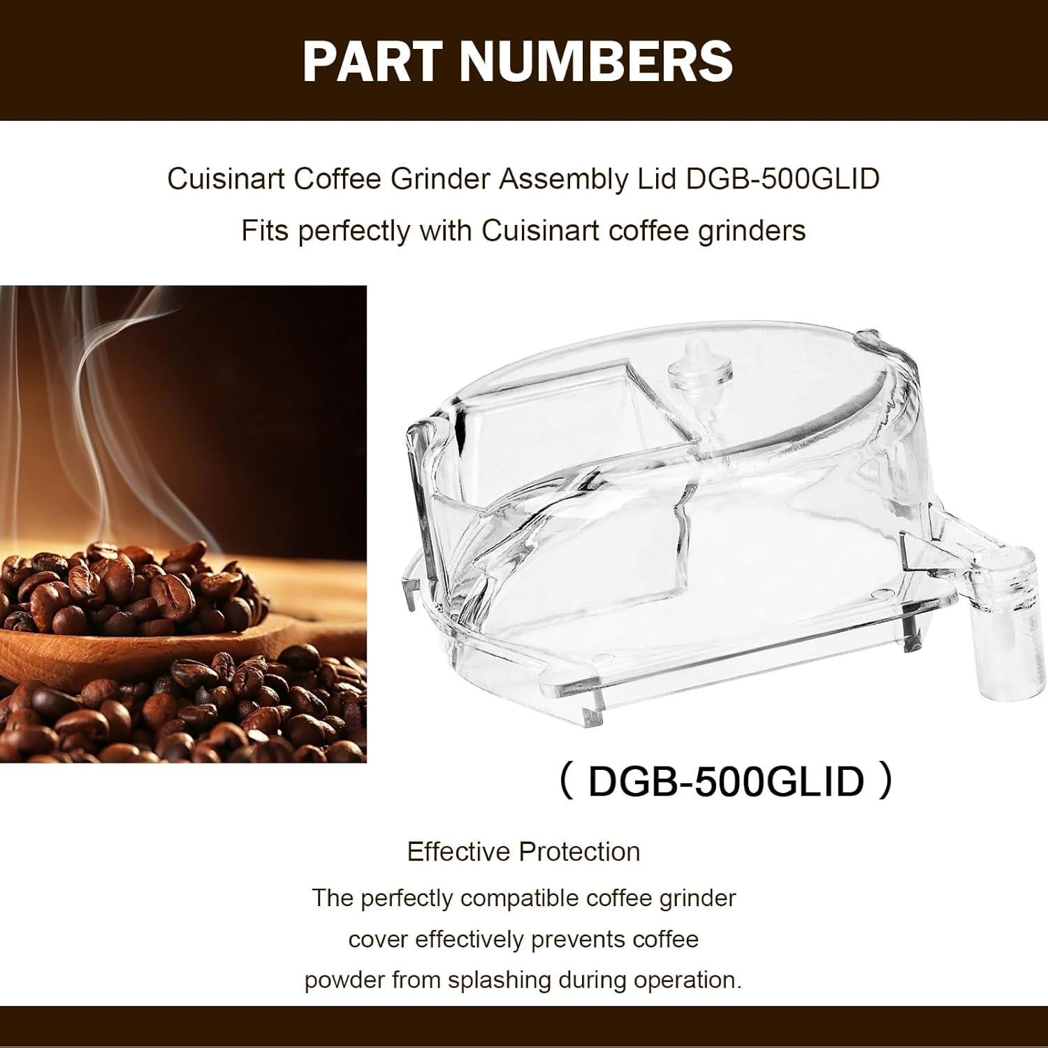 Tapa de Reemplazo DGB-500GLID para Molinillo Cuisinart