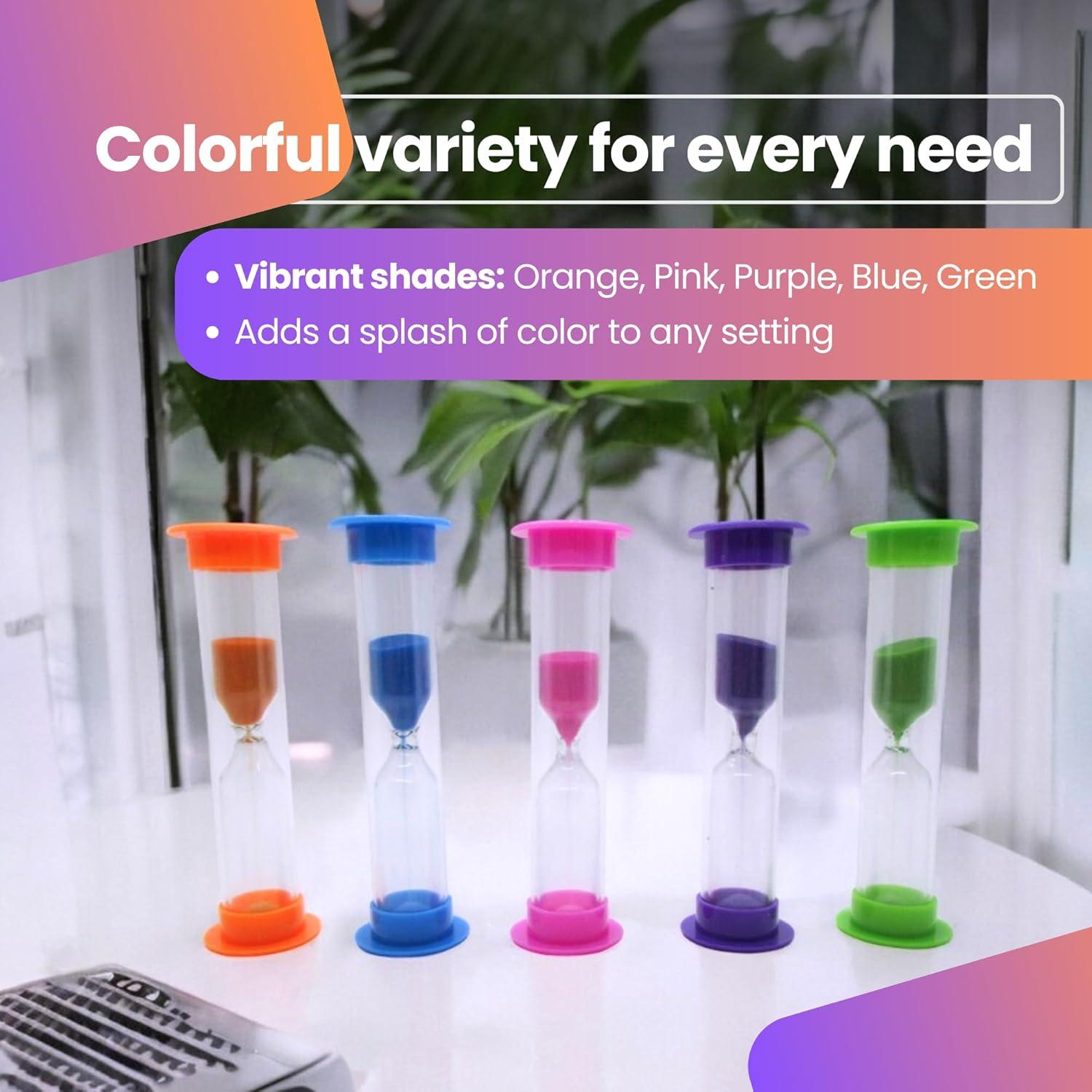 Set de 5 Relojes de Arena Gadgetime USA 2 Minutos Multicolor