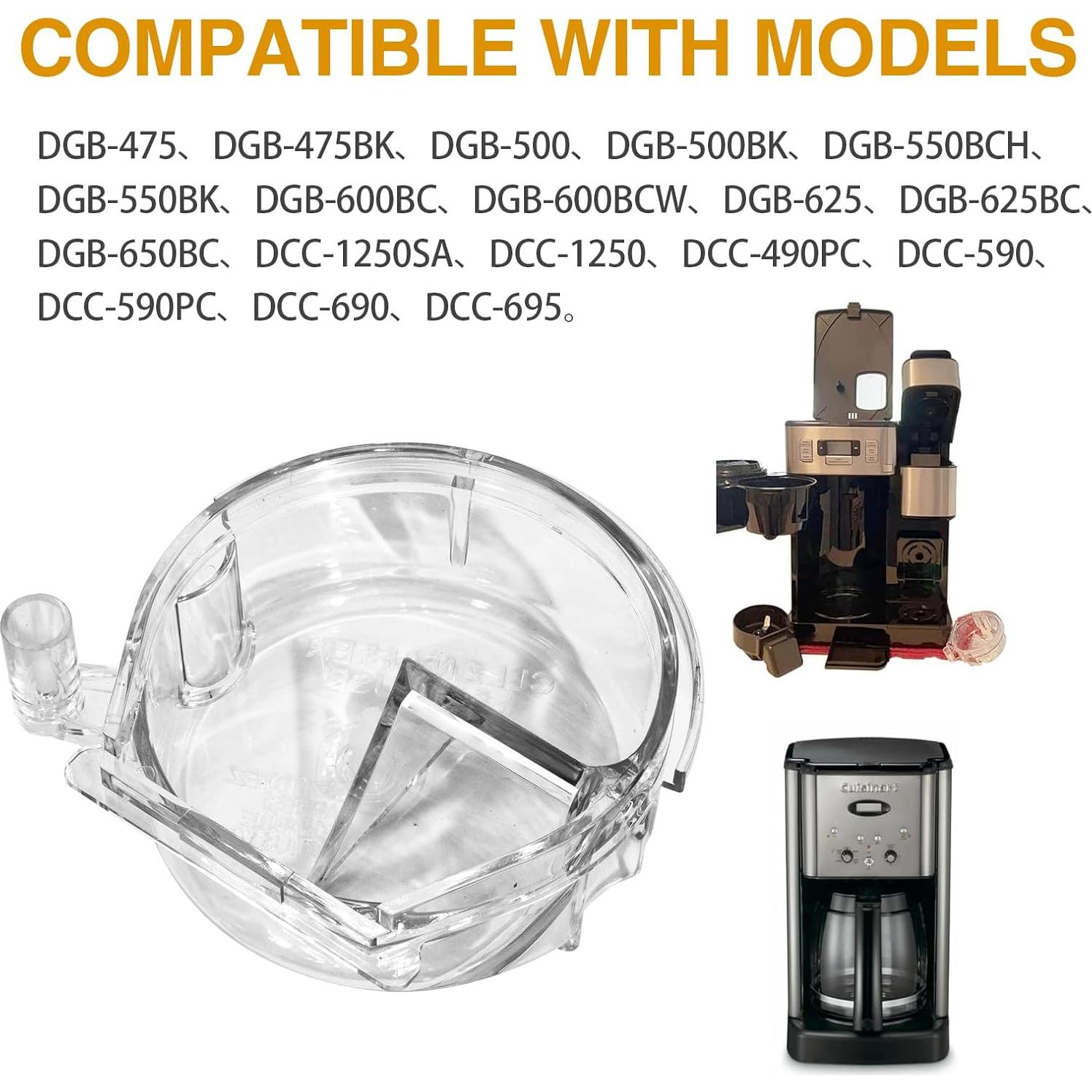 Tapa de Ensamblaje Molinillo Cuisinart DGB-500GLID Transparente