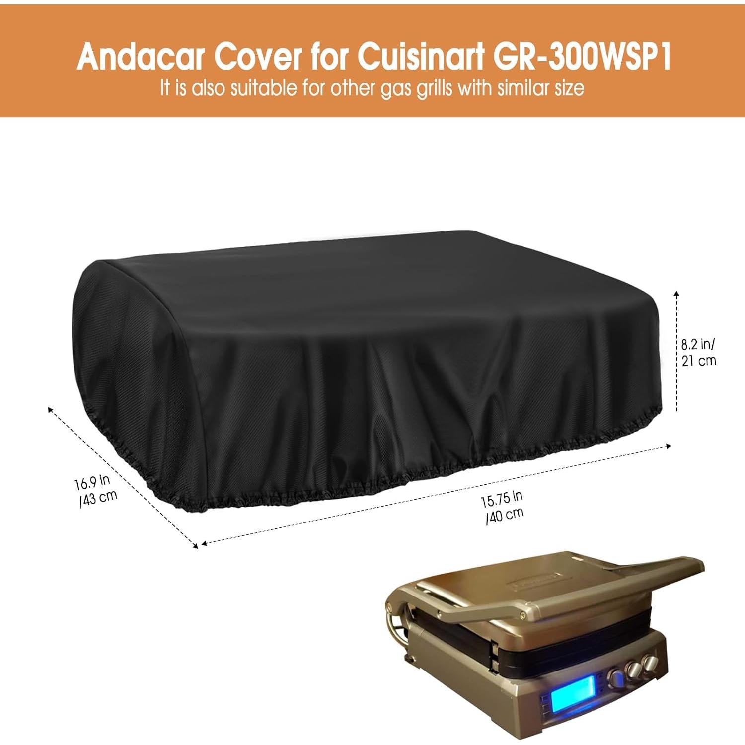 Funda Impermeable Andacar para Parrilla Cuisinart GR-300WSP1