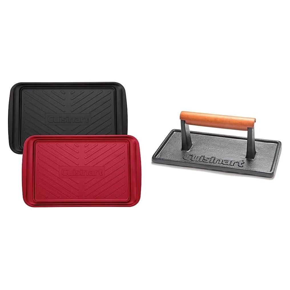 Bandejas de Asar Cuisinart CPK-200 + Prensa Hierro Fundido