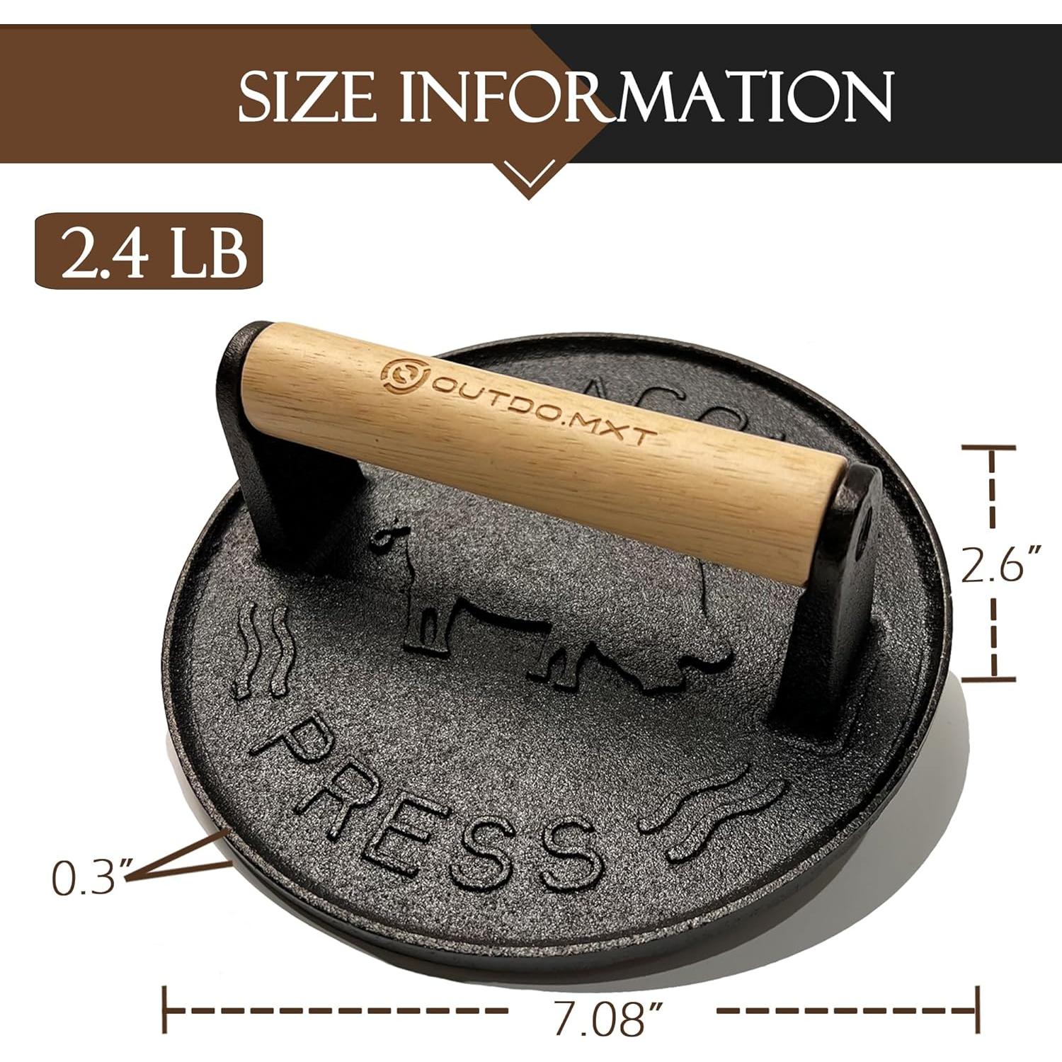 Prensa de Hamburguesas Blackstone Hierro Fundido 17.95 cm