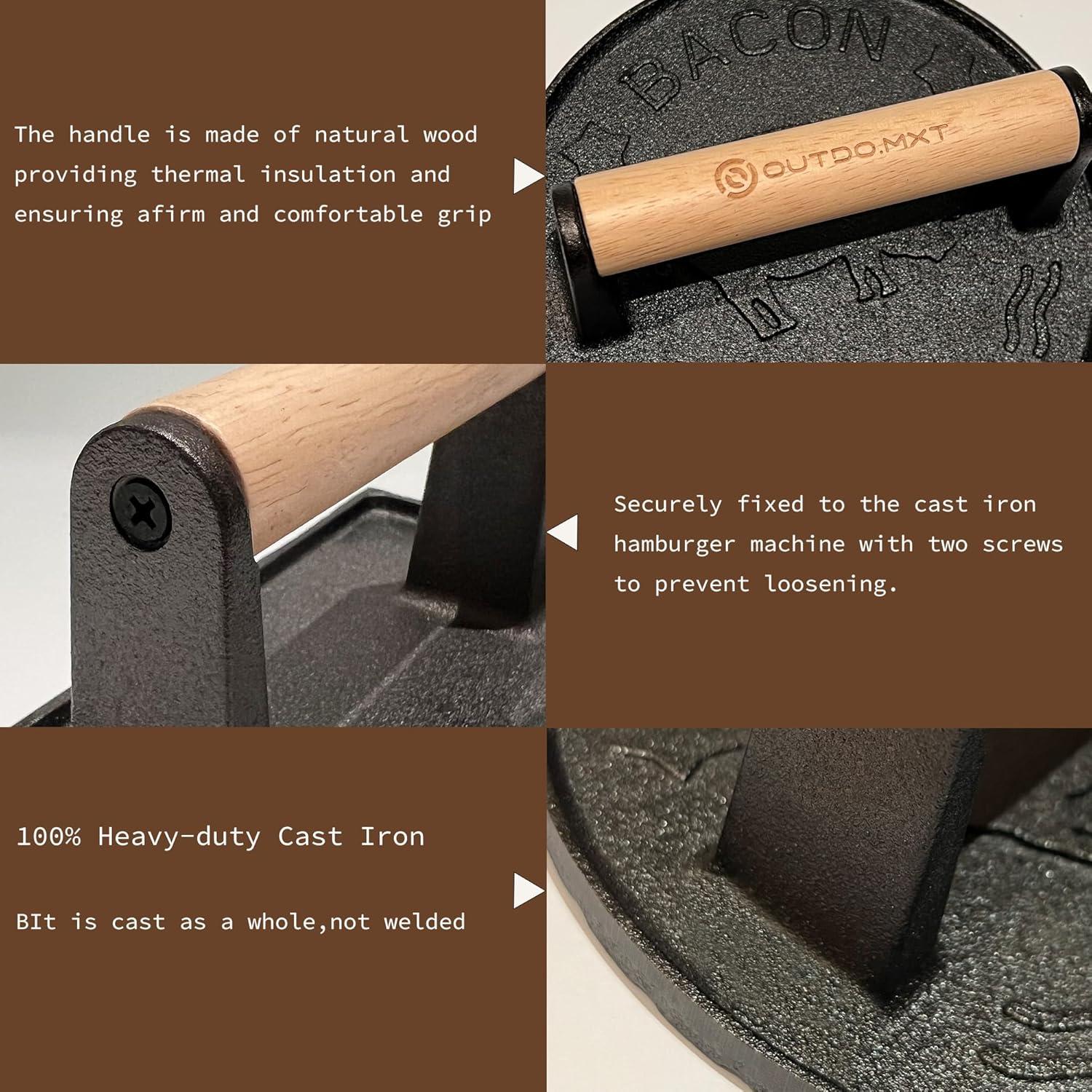 Prensa de Hamburguesas Blackstone Hierro Fundido 17.95 cm