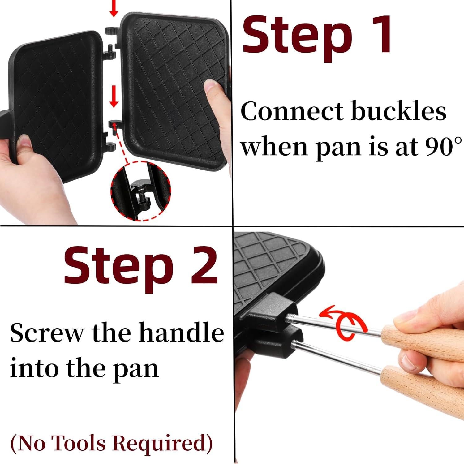 Sartén de Sándwich Caliente Pumtus 38x15 cm Antiadherente