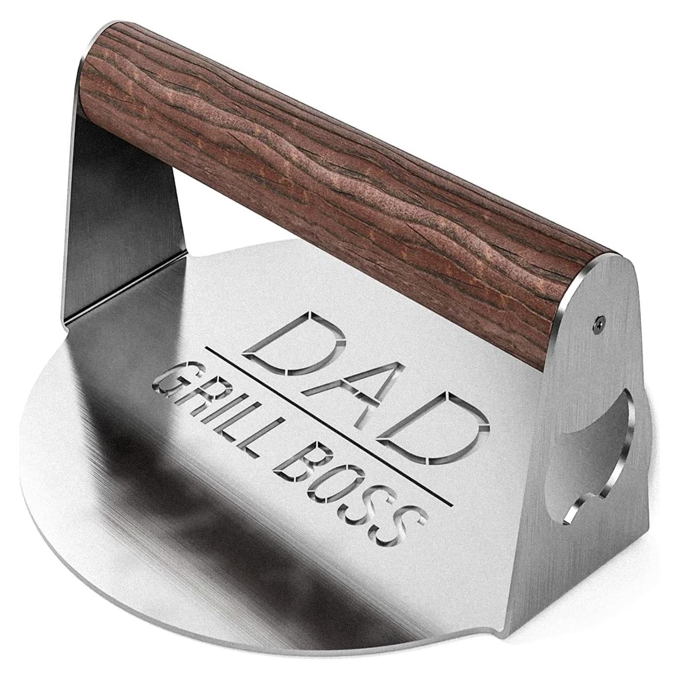 Prensa de Hamburguesa Galvanox Jefe de Parrilla Acero Inoxidable