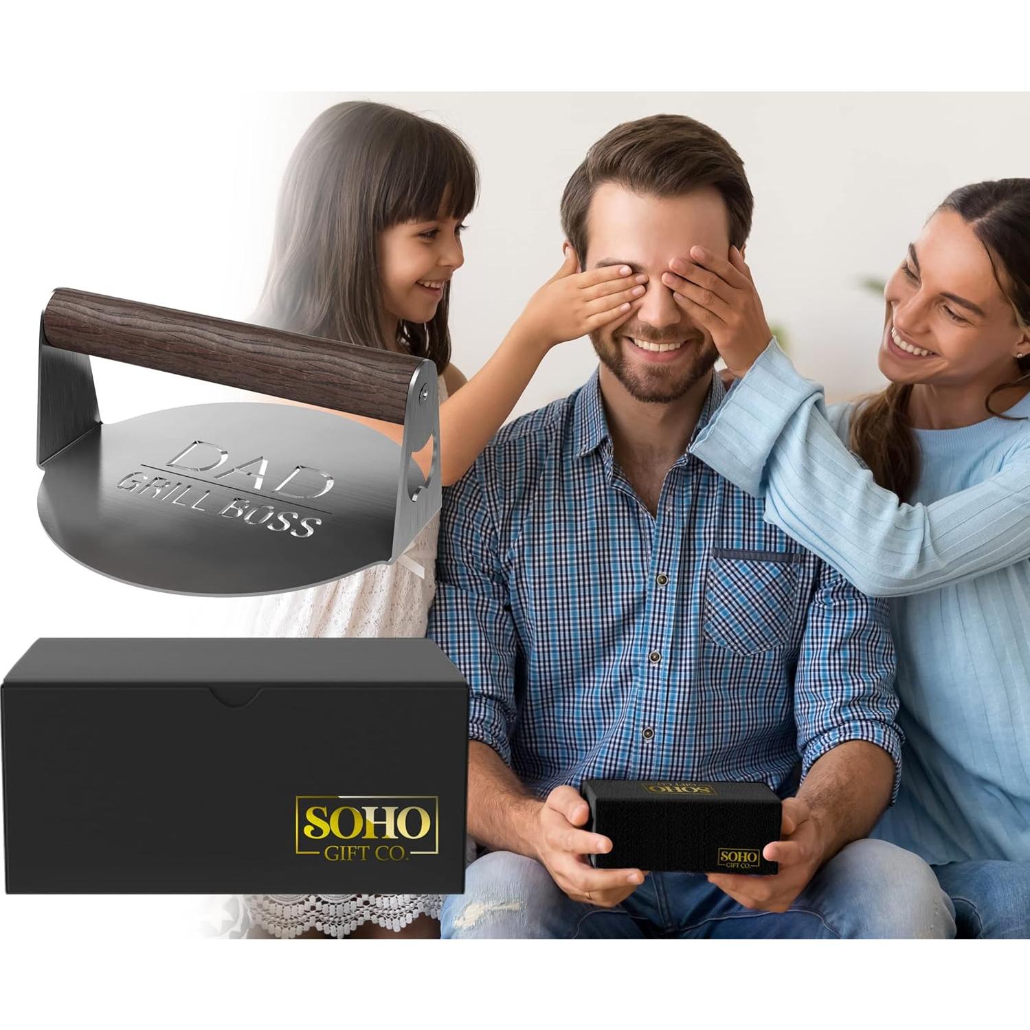 Prensa de Hamburguesa Galvanox Jefe de Parrilla Acero Inoxidable