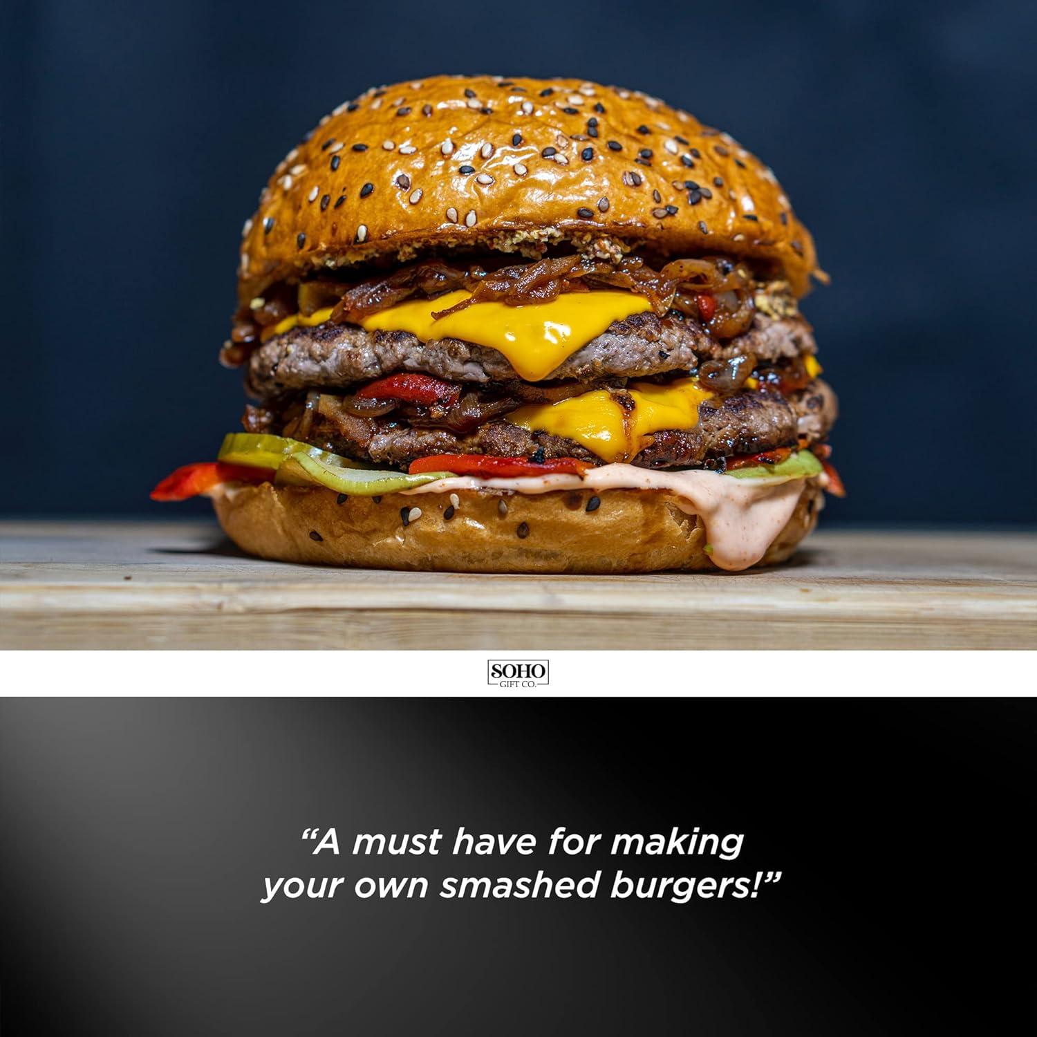 Prensa de Hamburguesa Galvanox Jefe de Parrilla Acero Inoxidable