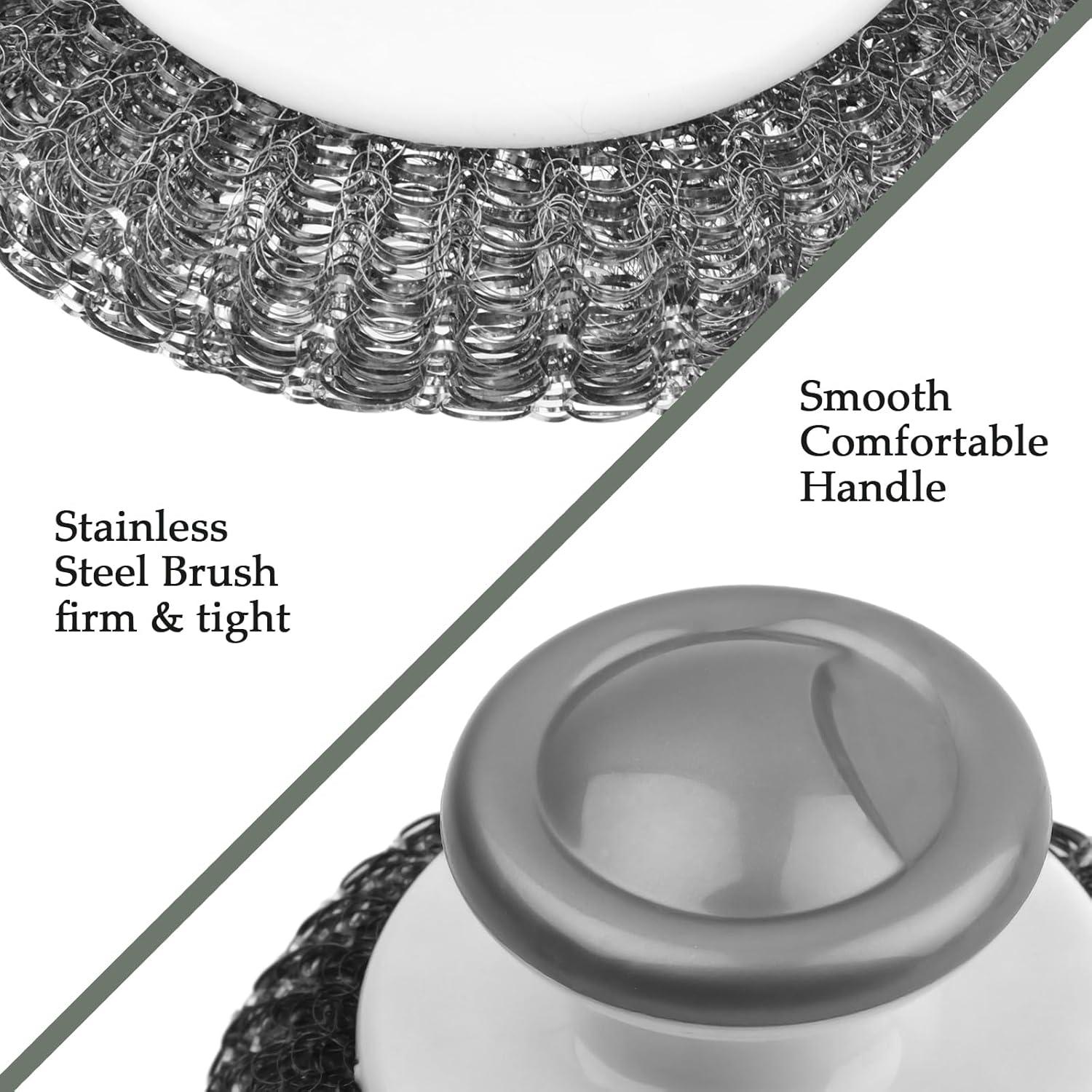 Paquete de 2 estropajos de acero inoxidable KTOJOY 10 cm