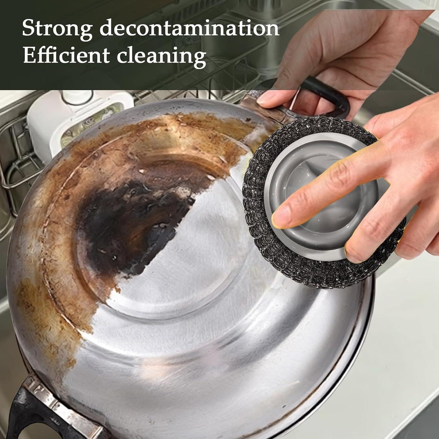 Paquete de 2 estropajos de acero inoxidable KTOJOY 10 cm