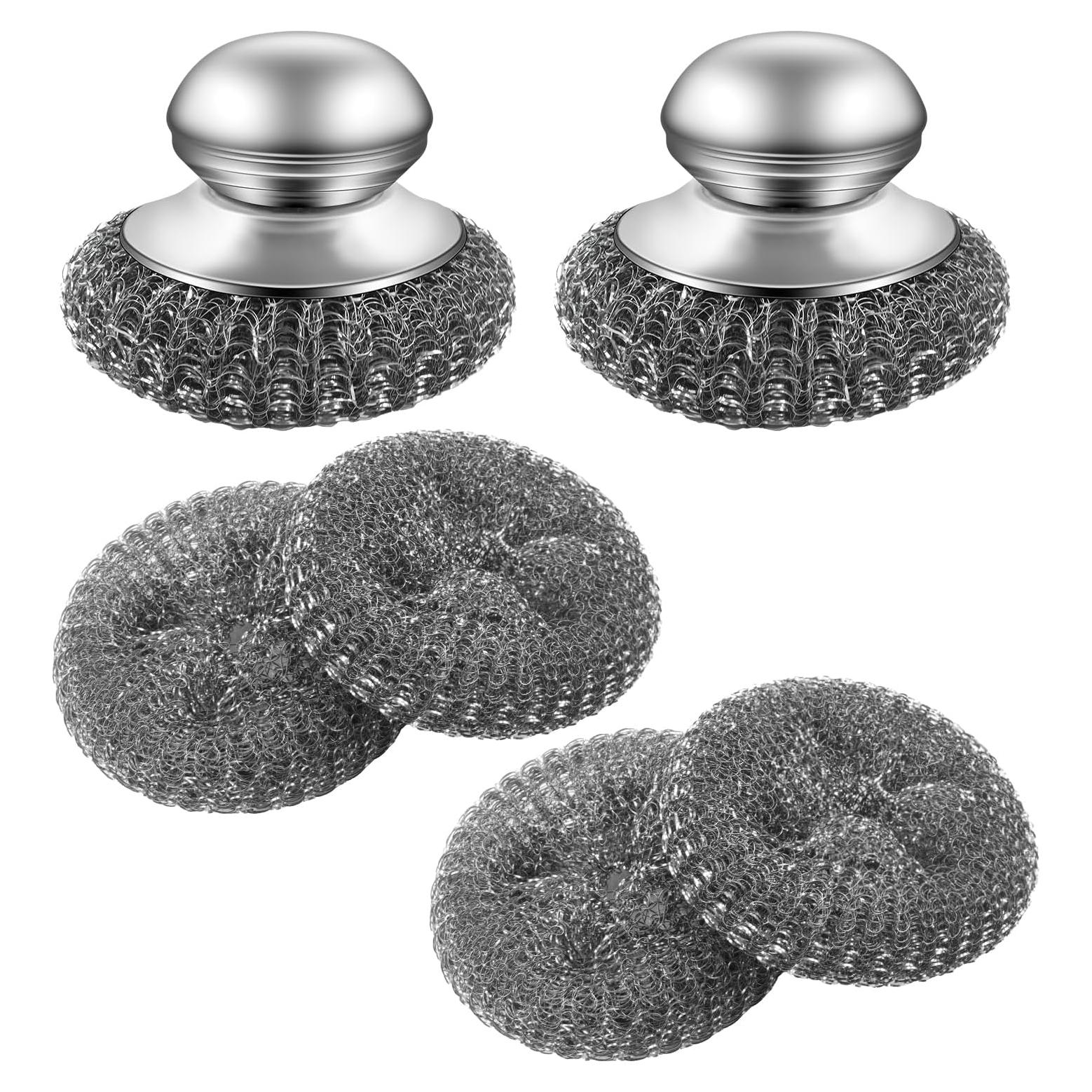 Juego de 8 Estropajos de Acero Inoxidable Quadafy