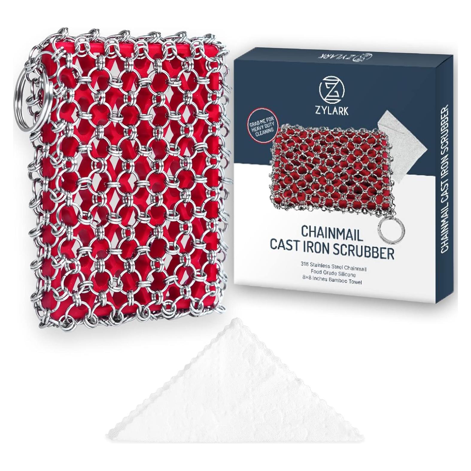 Estropajo de Hierro Fundido Zylark + Toalla de Bambú 20 cm