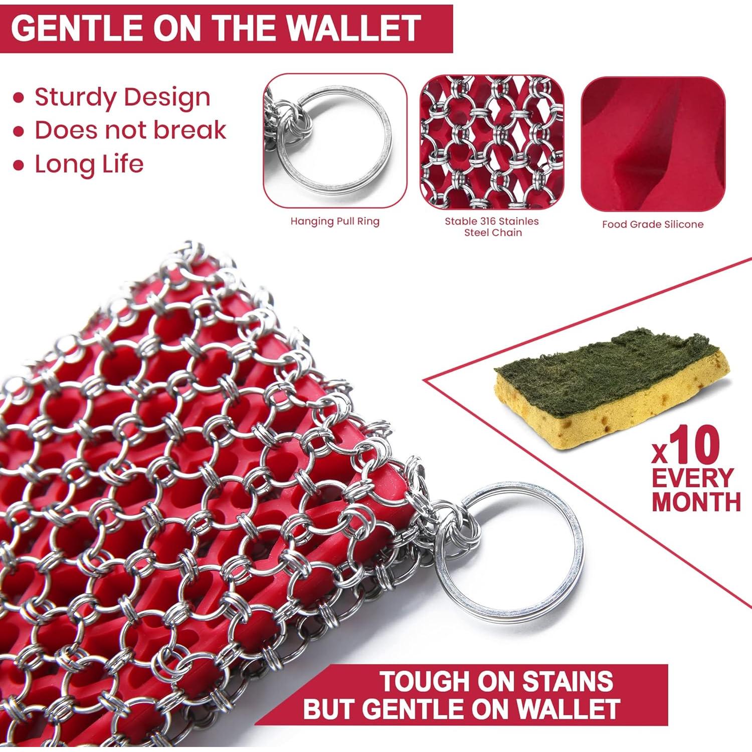 Estropajo de Hierro Fundido Zylark + Toalla de Bambú 20 cm