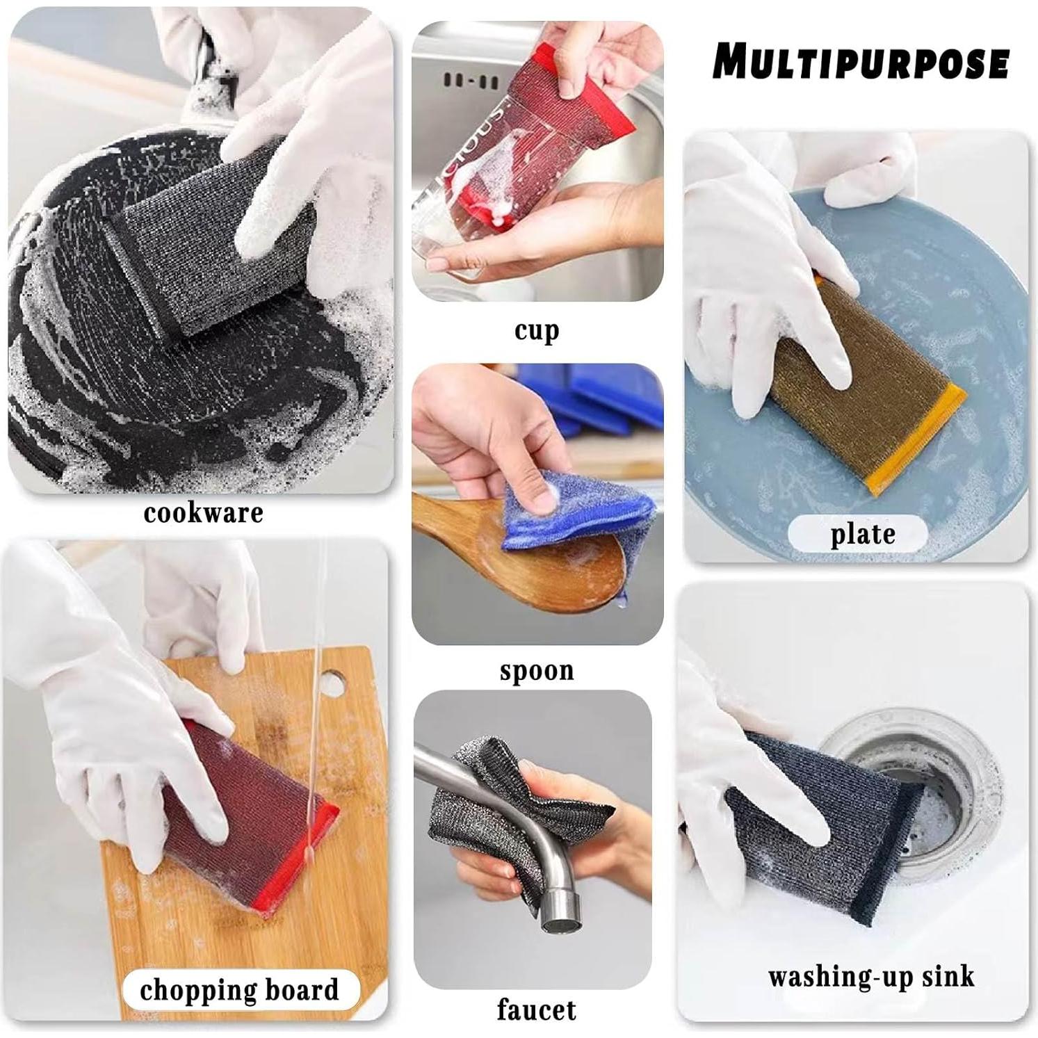 Esponjas de Acero Inoxidable EdgeVue - Paquete de 6