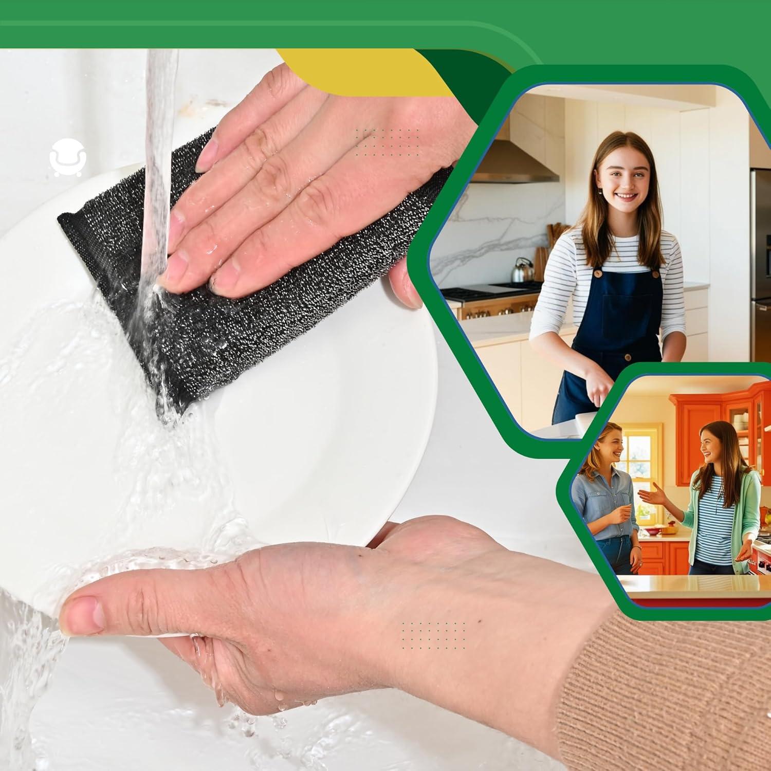 Esponjas de Acero Inoxidable DDGEAA Reutilizables 6 Pzas