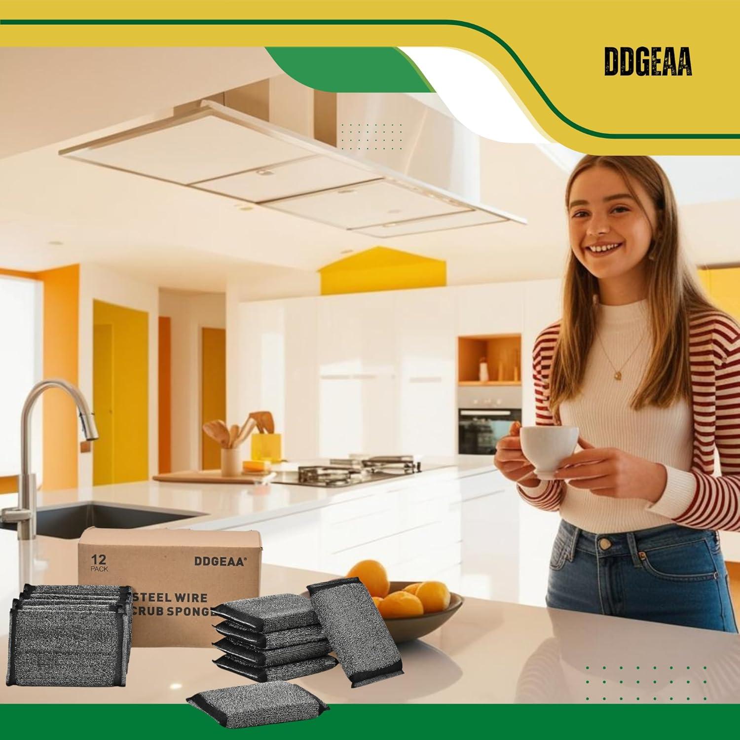 Esponjas de Acero Inoxidable DDGEAA Reutilizables 6 Pzas