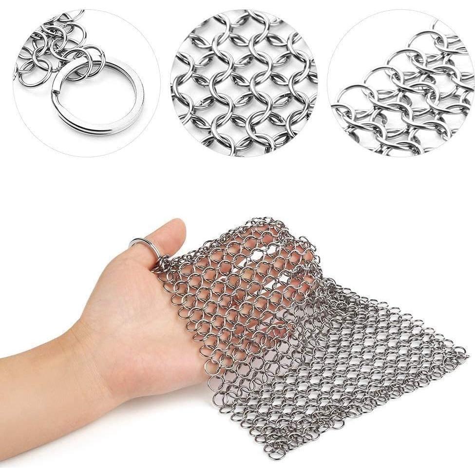 Limpiador de Hierro Fundido PIBC 20,32x15,24 cm Acero Inoxidable