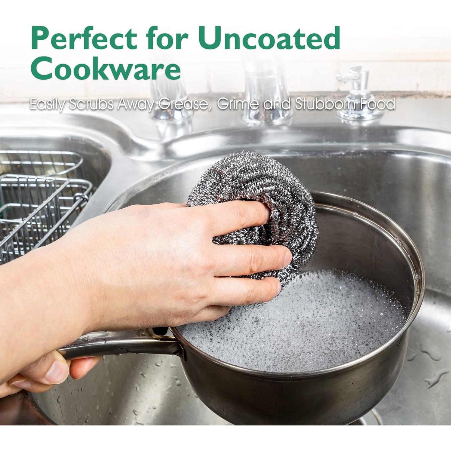 Estropajos de Acero Inoxidable COOLJOB - Paquete de 6