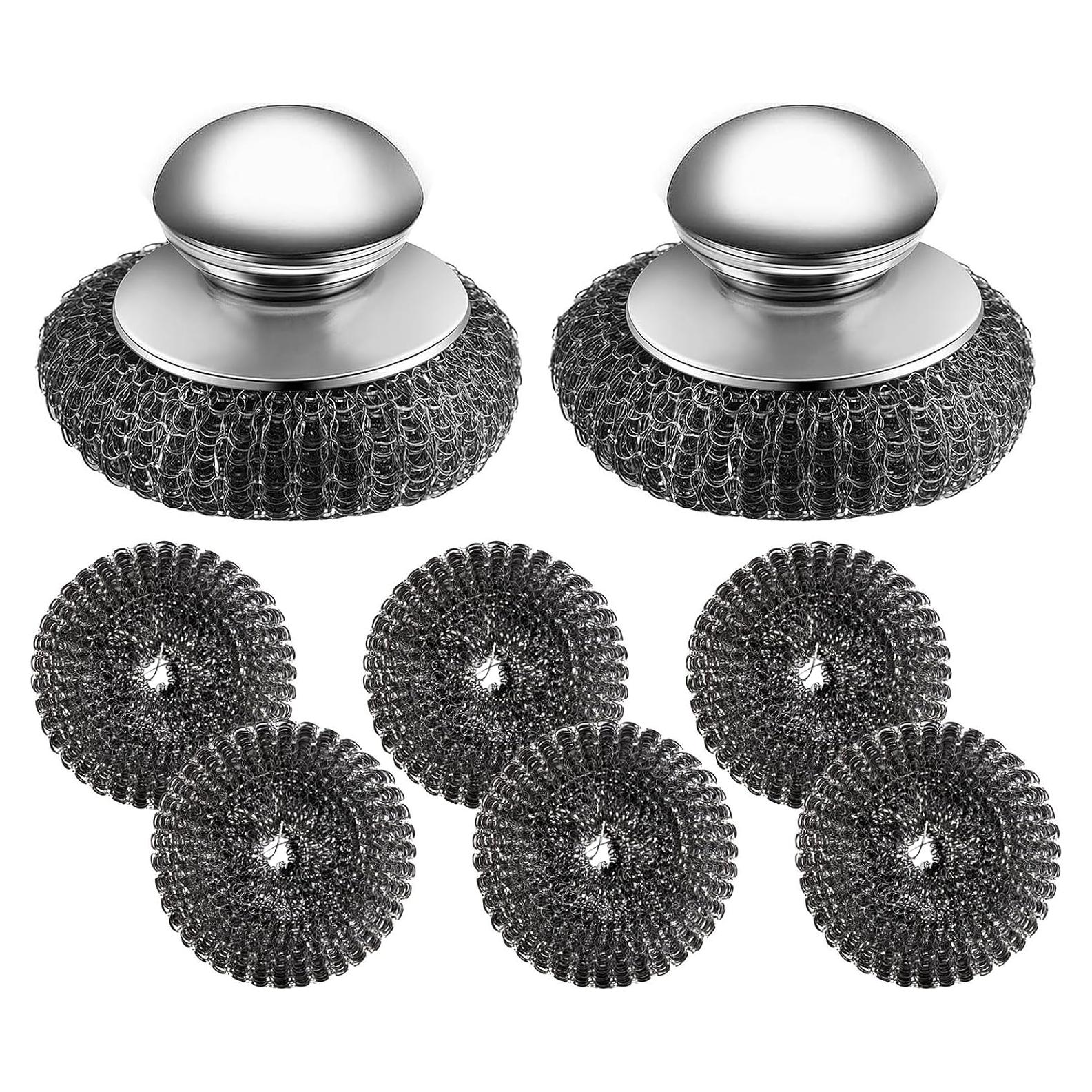 Estropajos de Acero Inoxidable EQUNROY 8 Piezas para Cocina