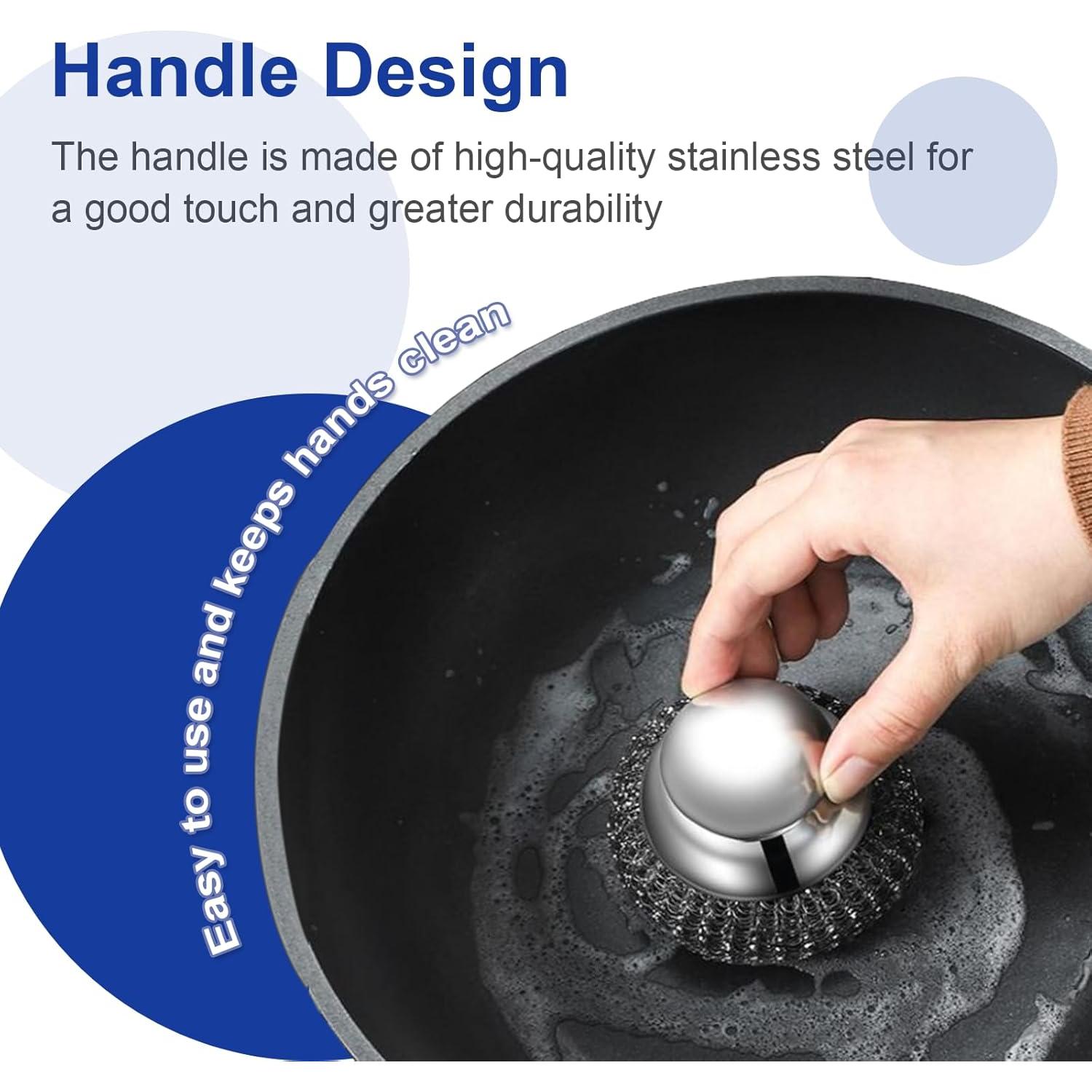 Estropajos de Acero Inoxidable EQUNROY 8 Piezas para Cocina