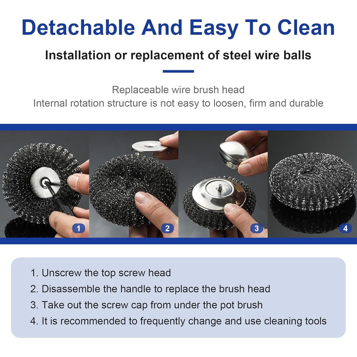 Estropajos de Acero Inoxidable EQUNROY 8 Piezas para Cocina