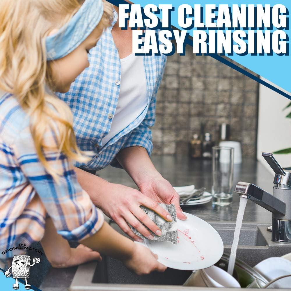 Esponjas de Fregar Spongenator - Paquete de 6 Sin Rayas